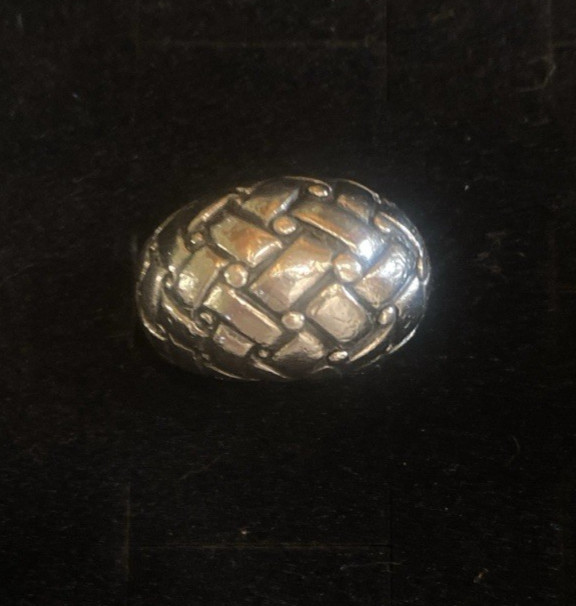 Vintage Sterling Napier High Dome Basket Weave Ring. Circa1940-1950 (13.62) G TW