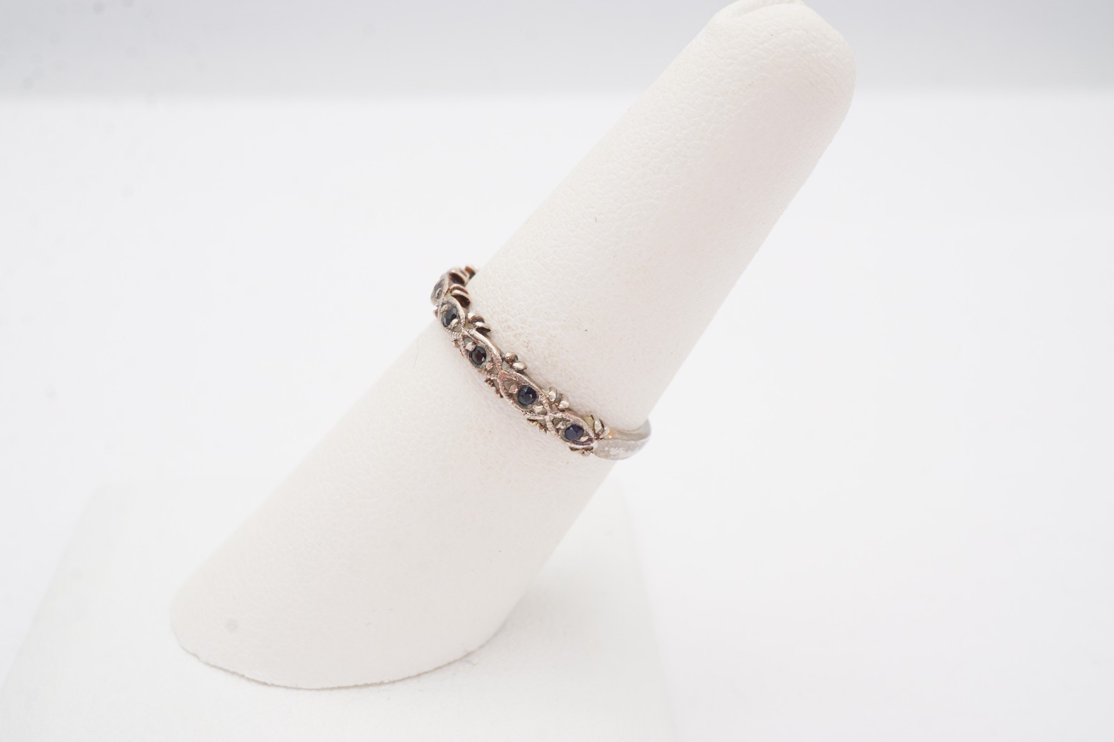 Vintage Sterling Silver 925 Sapphire Ring Size 6.75