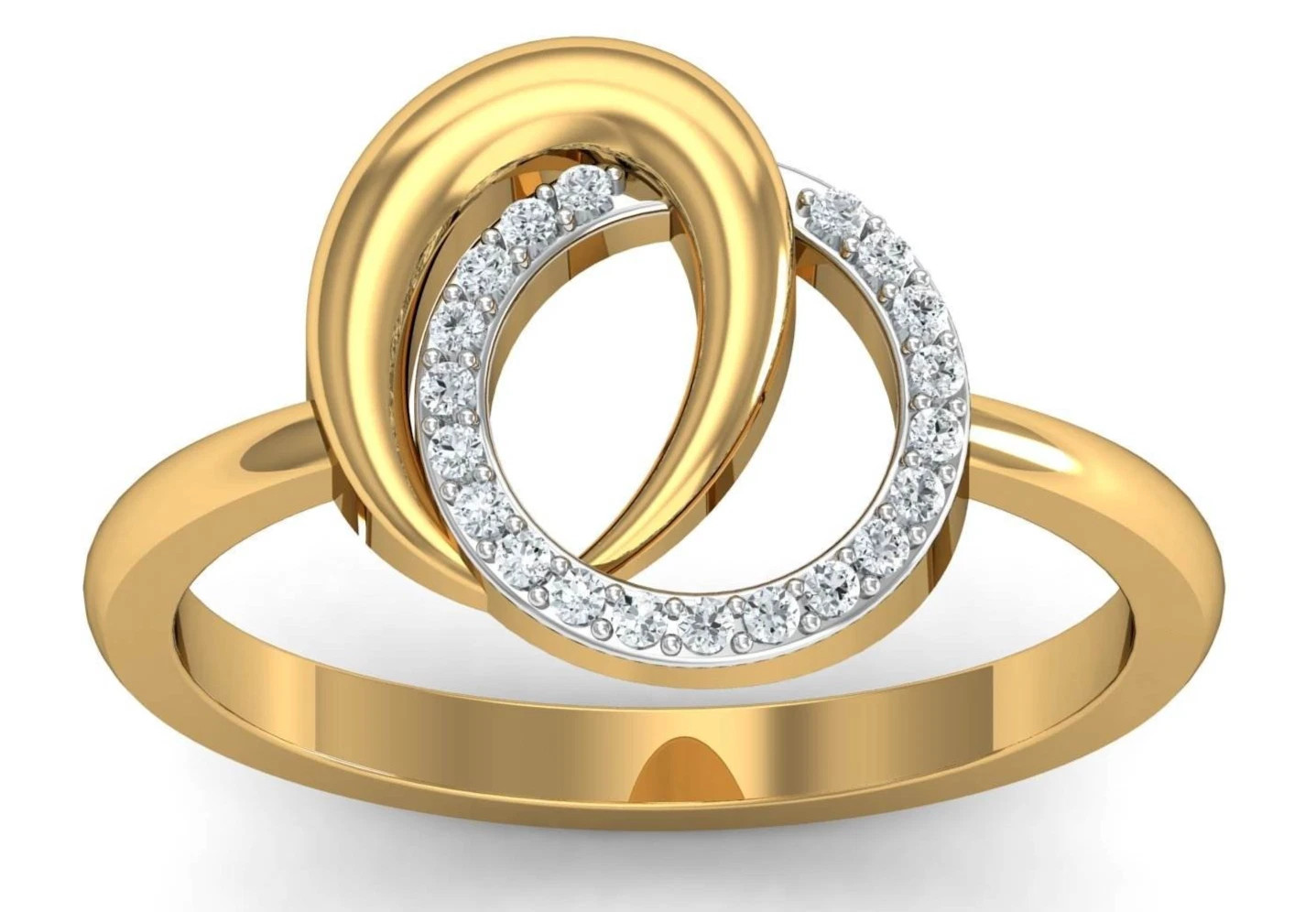 0.20TCW Round Cut White Moissanite Round Shaped Ring In Pure 10K Yellow Gold FN