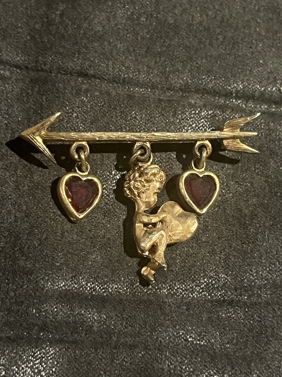 651 reviewsRomantic Cupid & Heart Arrow Dangle Brooch Pin