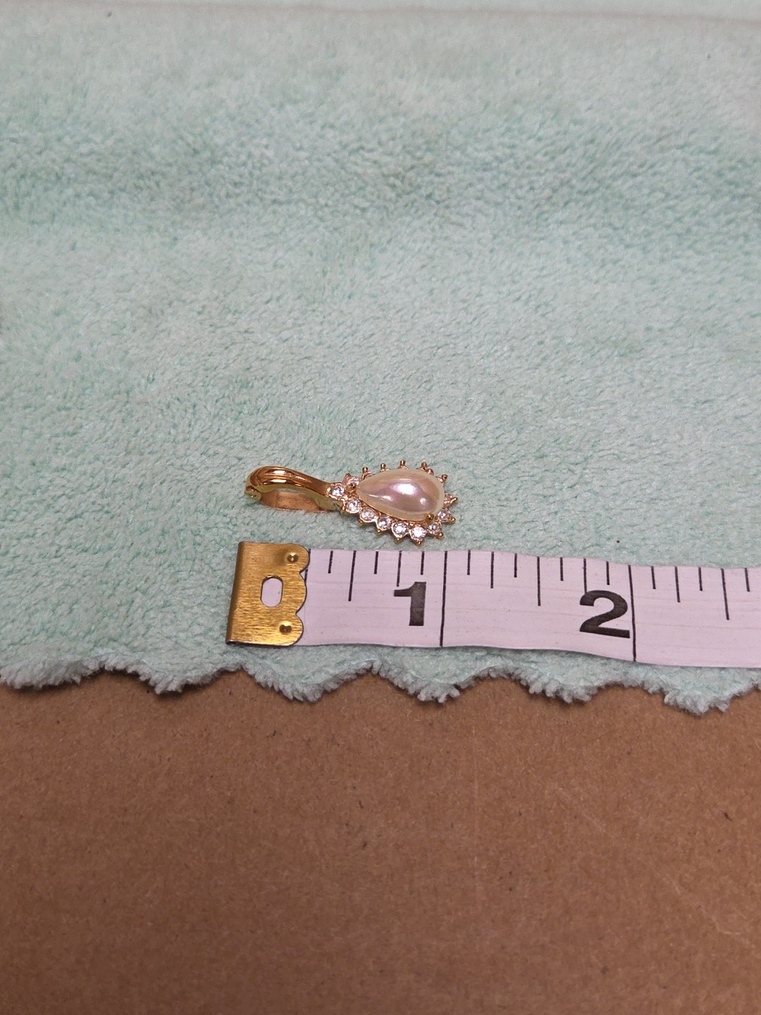 Vintage Signed ROMAN Pendant Earrings Demi Set Faux Pearl Rhinestones *SEE PICS