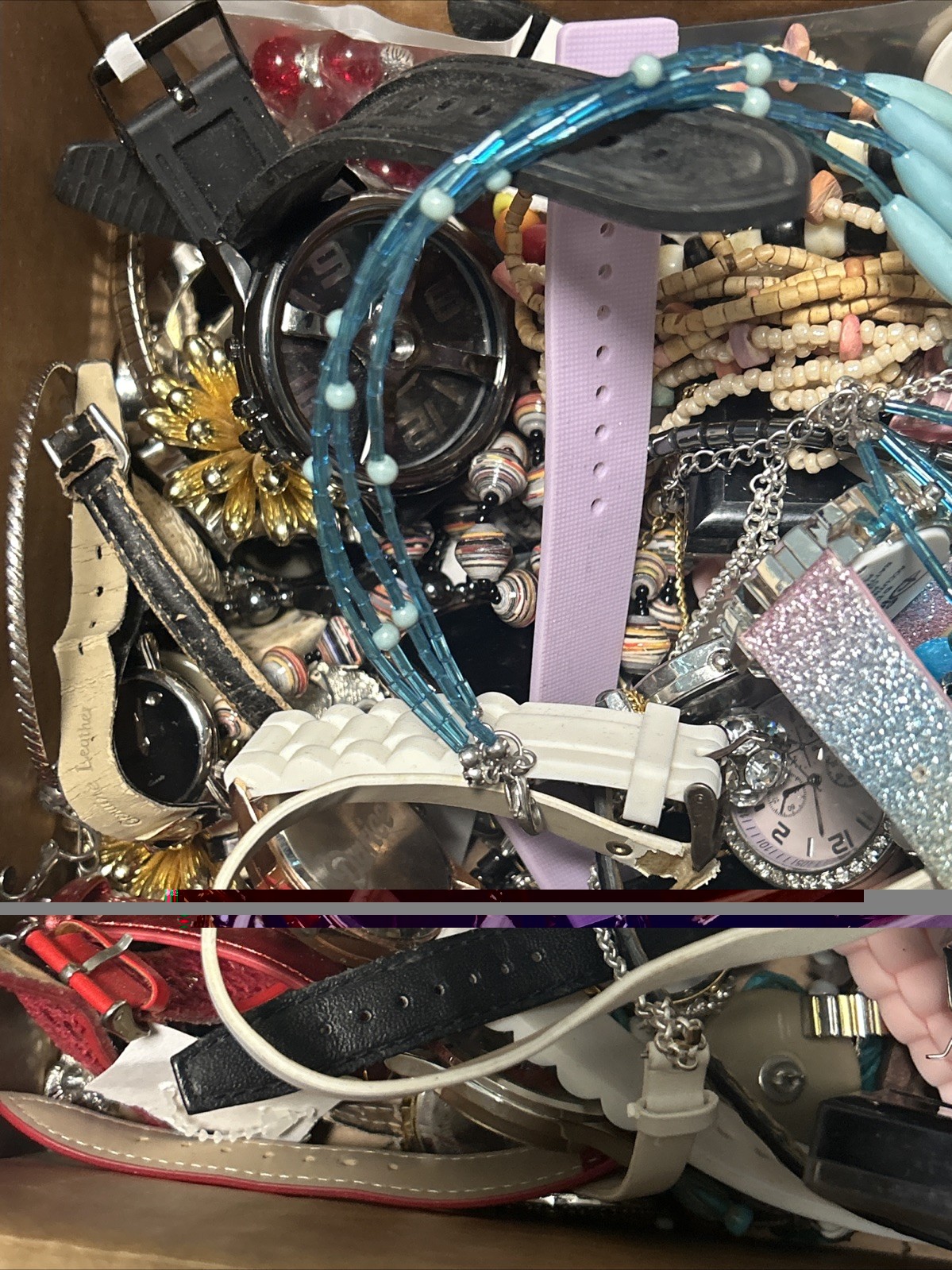 HUGE 5 + Lbs Jewelry WEARABLE Lot Tangled Unsearched VINTAGE ESTATE TREASURE