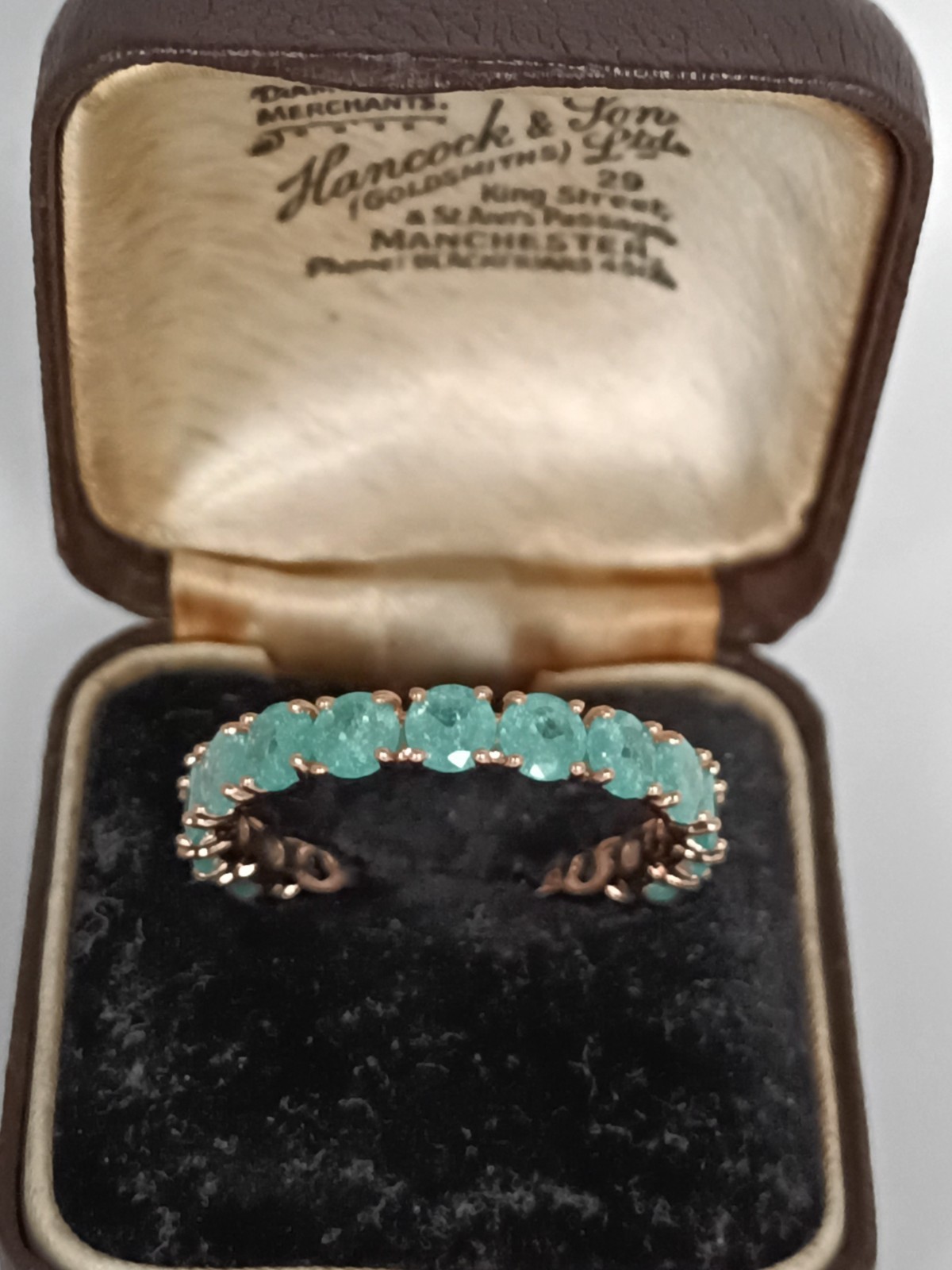 Vintage 1990s 14 Ct Rolled Gold Frosted Emerald Ring Size UK U US 10 Hallmarked