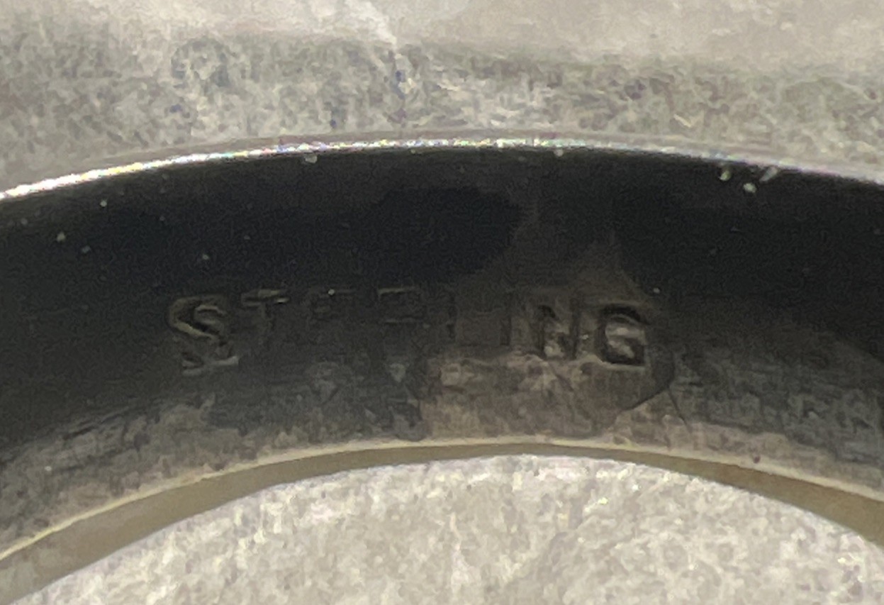 ww2 U.S. Coast Guard Sterling sliver Size 7.75 rare vintage