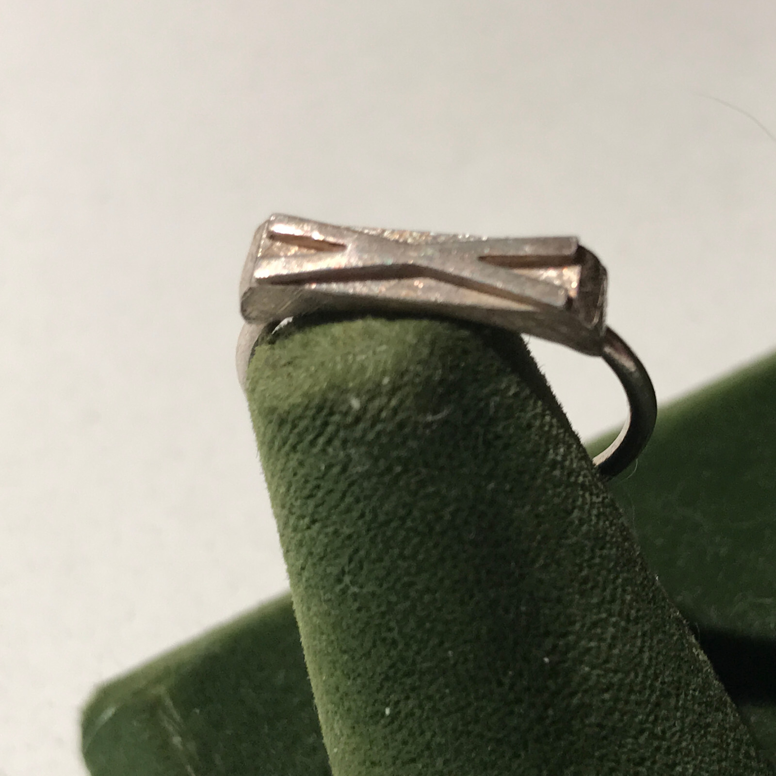 Vintage Sterling Silver Stamped Typebar Monogram “X” Ring Size 6 ADJUSTABLE