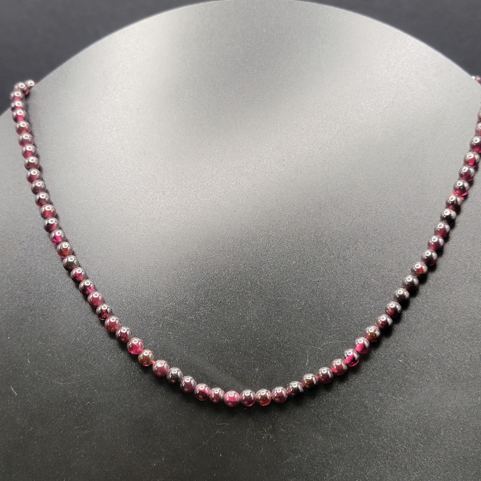 Natural Garnet Bead Necklace 4mm Red Stone Strand Choker Double Wrap Bracelet