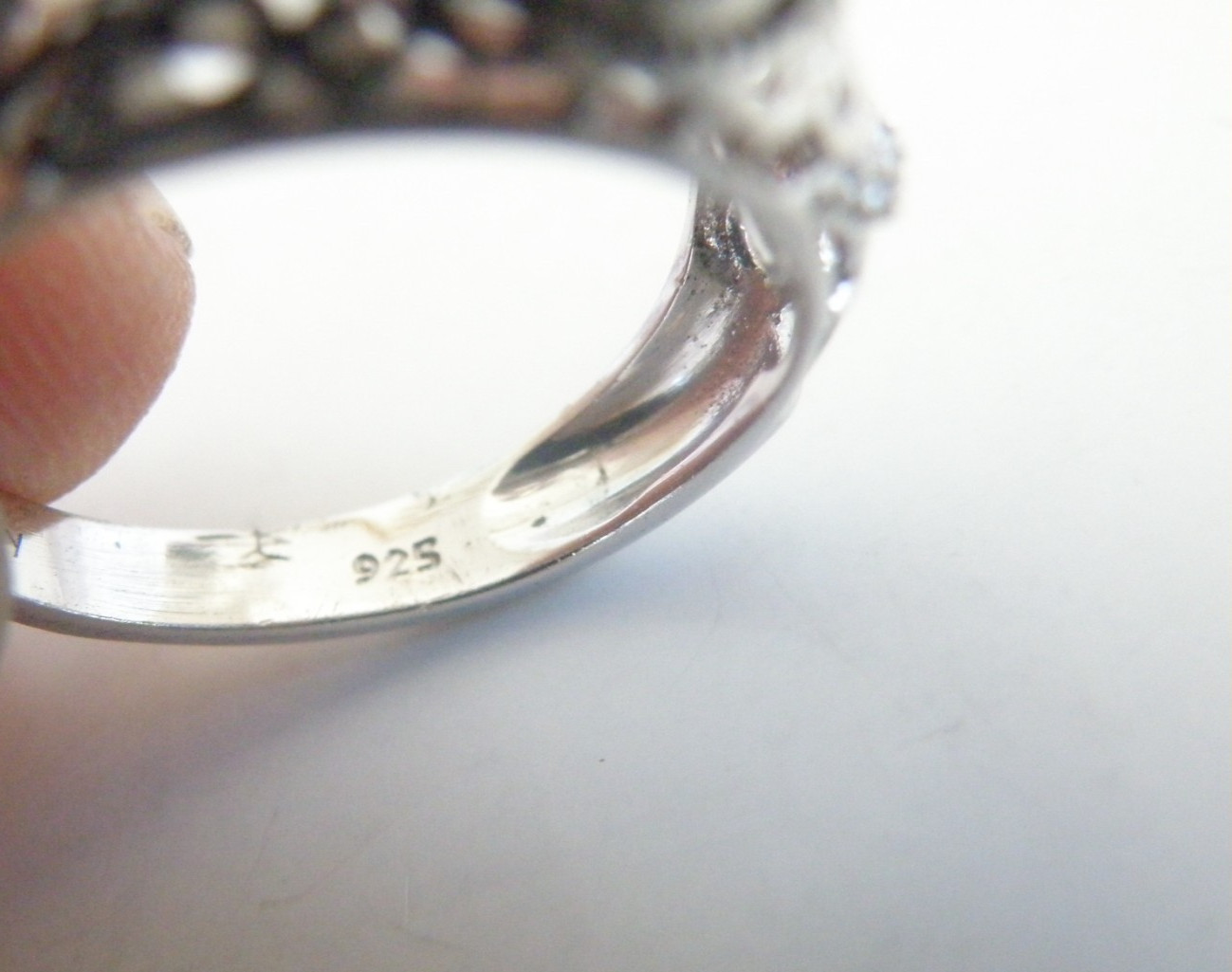 DJoy Sterling Silver 925 Pink Tanzanian Natronite Ring Size 7