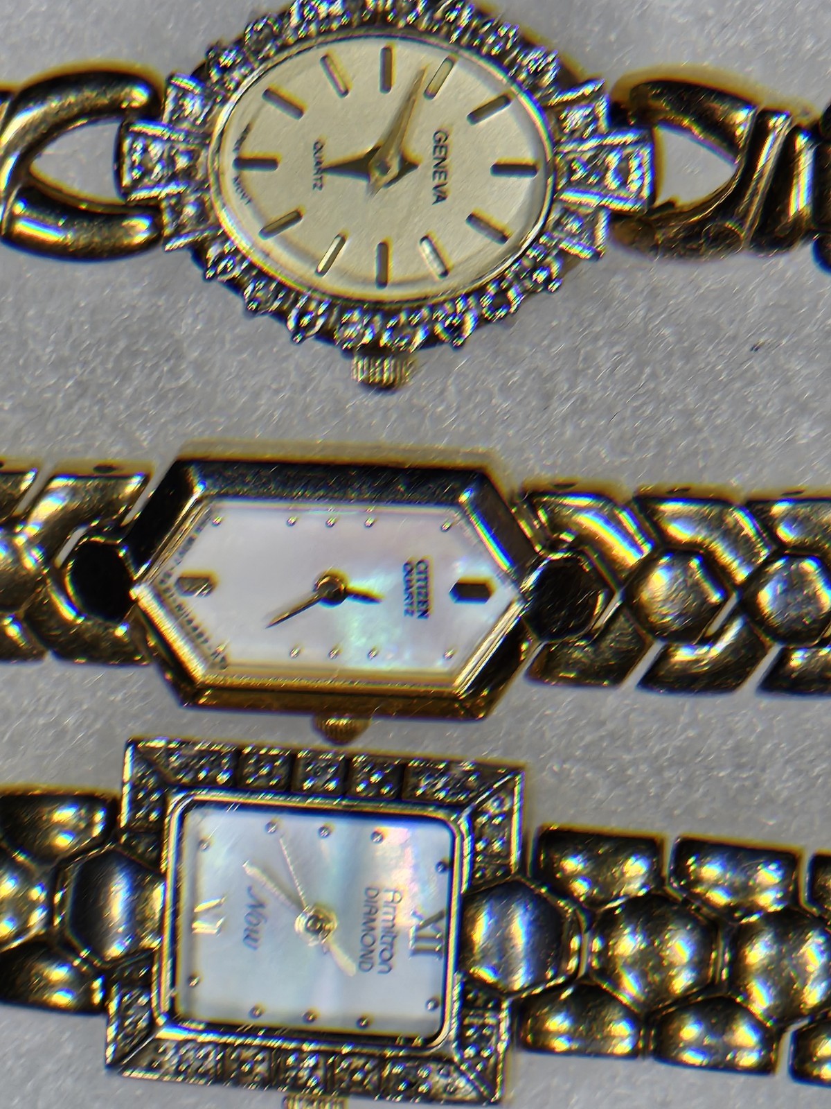 VTG Women’s Watches Geneve Diamond – Citizens Elegance Armitron Mother of Pearl