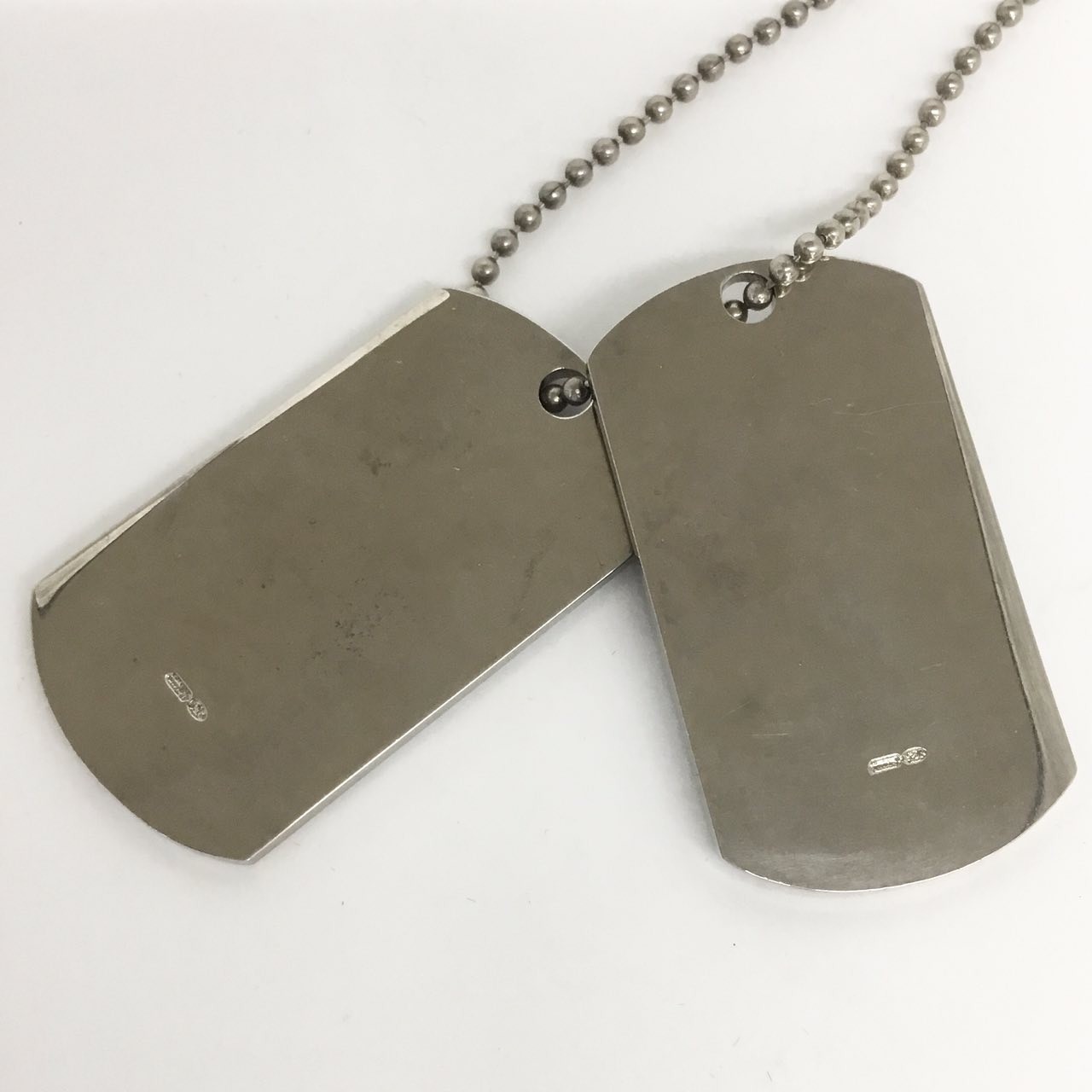 Auth GUCCI Excellent Condition Dog Tag Necklace Silver 925 Italy FS