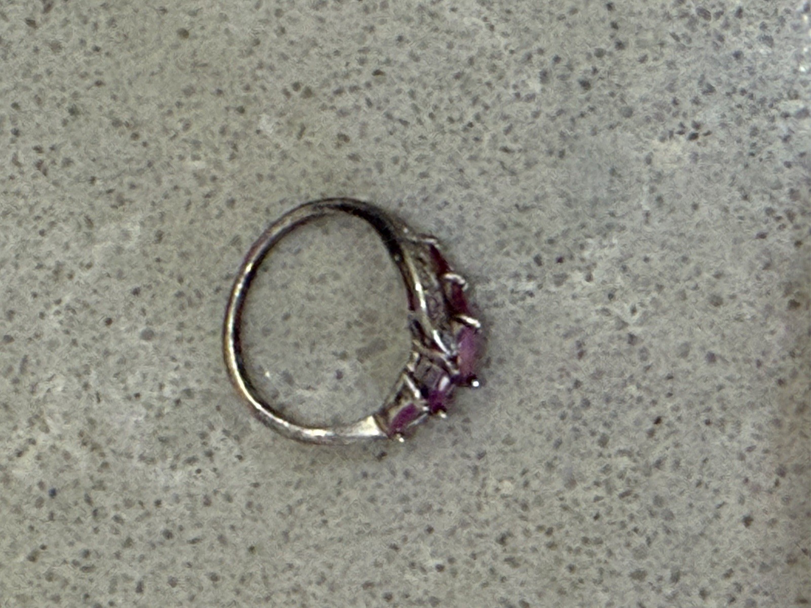 Vintage 925 Sterling Silver Ruby Ring Size 6.75