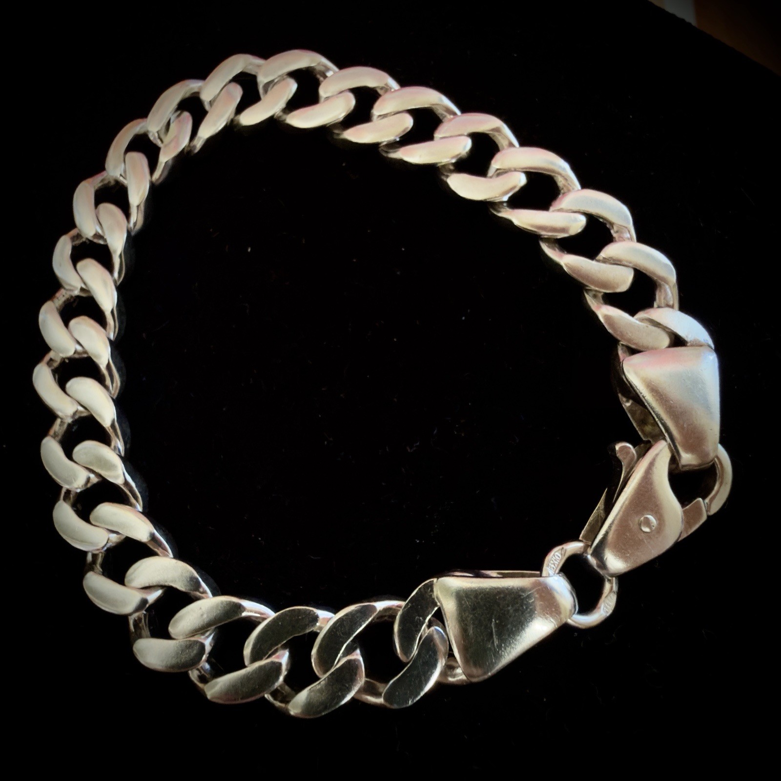 Fabulous 925 Sterling Silver Vintage East European Bracelet – 7.75″ 30g -#1940