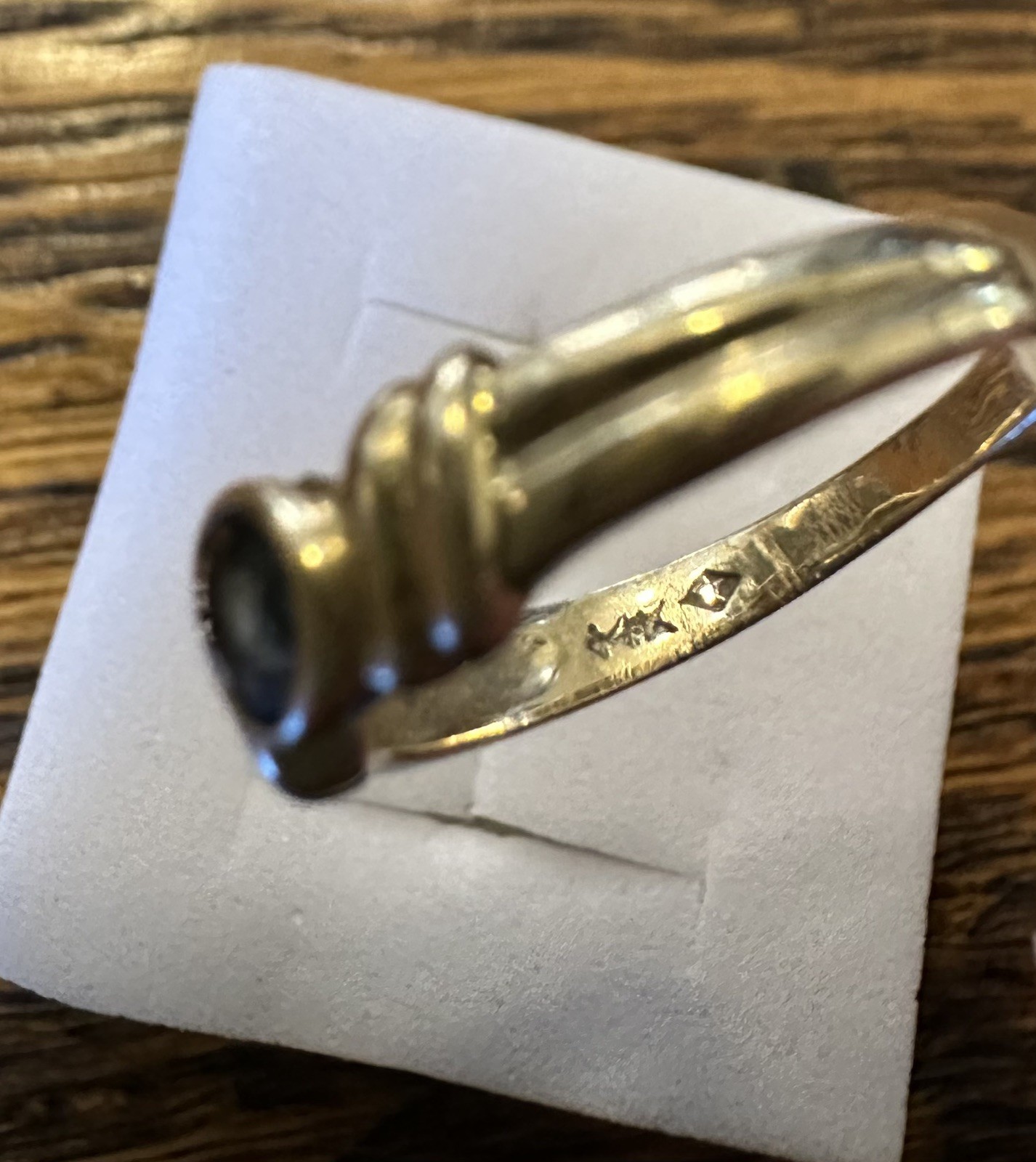 14k Vintage Natural Sapphire Ring, 2.16g, Size 6.5. Dainty