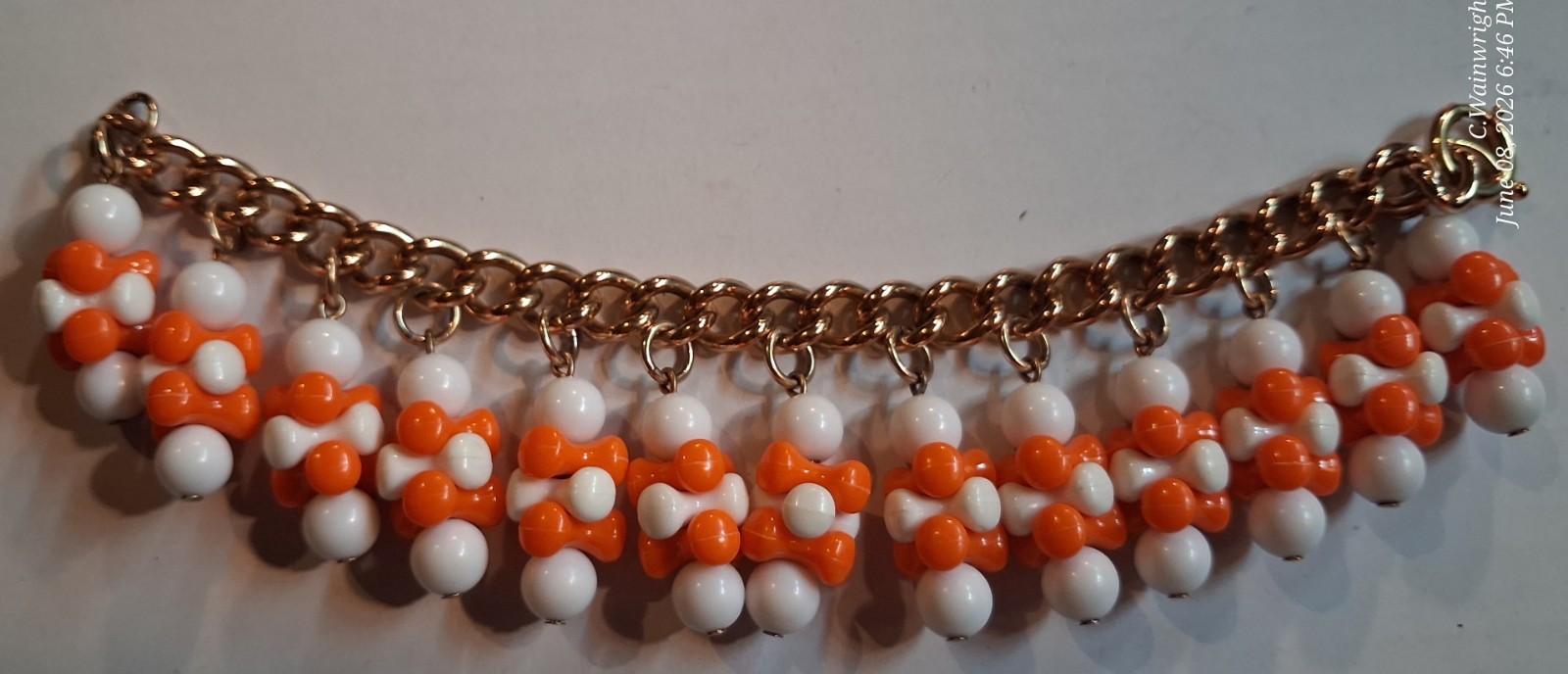 VTG Signed NAPIER Lantern Cluster Bracelet 1950s Eugene Bertolli Book Piece