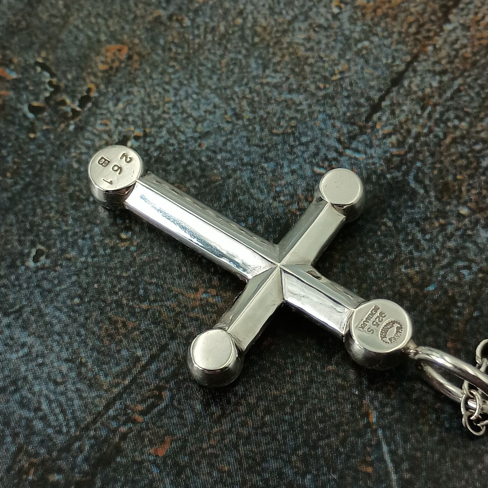 Georg Jensen Andreas Mikkelsen Cross Pendant Necklace 261B Silver 925 Vintage