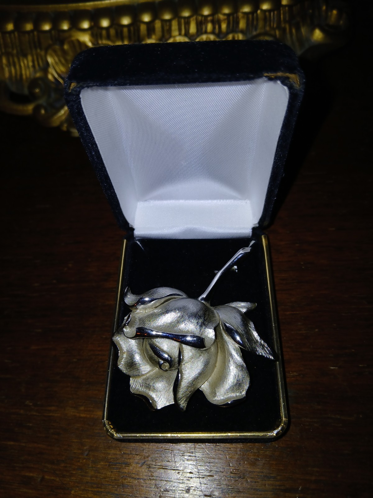 Vintage Crown Trifari Flower And Cross Brooch