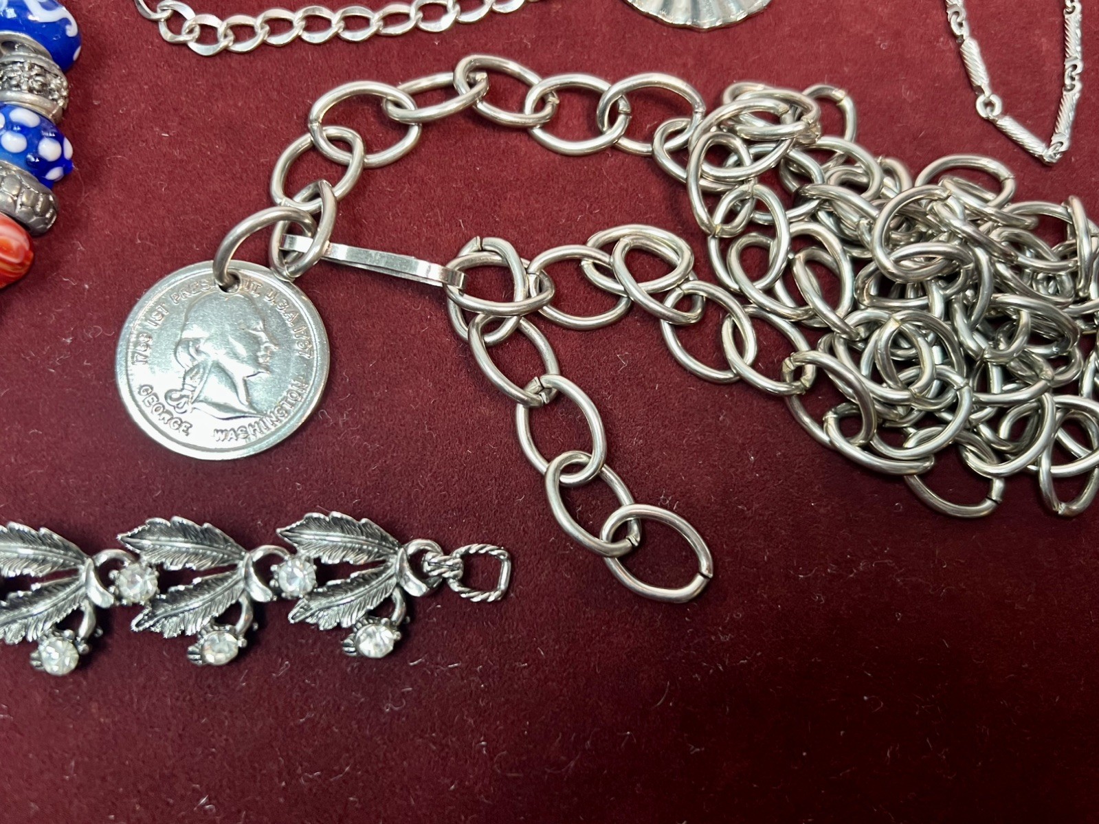 Vintage Silver Tone Jewelry Clip on Earrings Bracelet Necklace Pendant Lot of 23