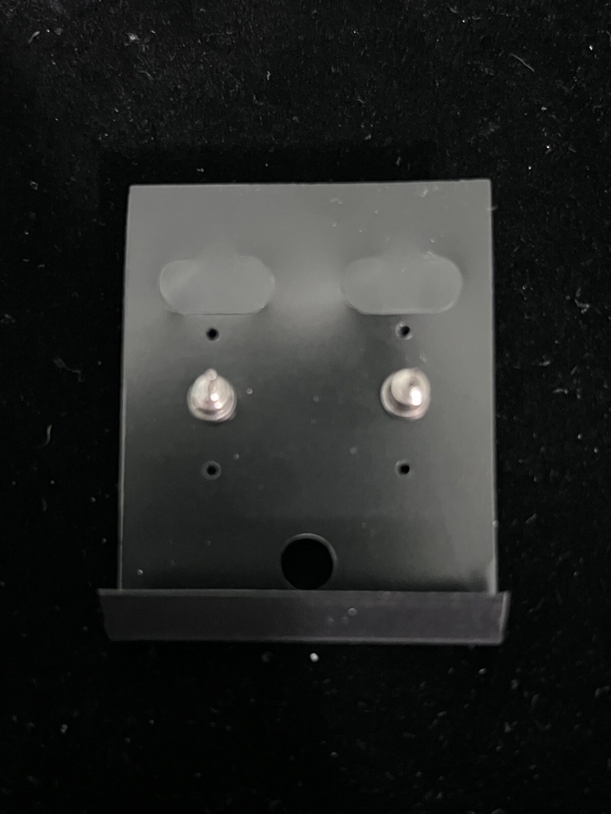 Vintage Clear 5mm Crystal Earrings Solitaire Pierced Studs 4-Prong Silvertone *