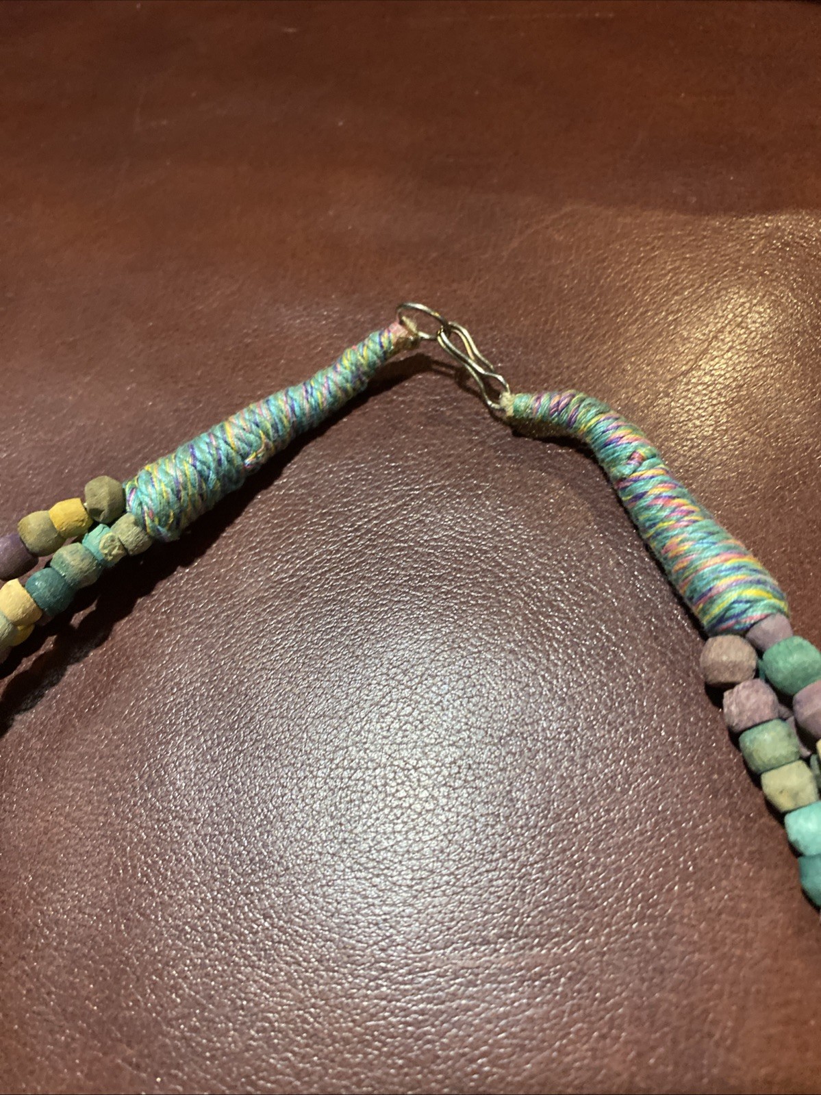BOHO African Multi Strand Statement Necklace Wooden Carved Animals Fringe Beads