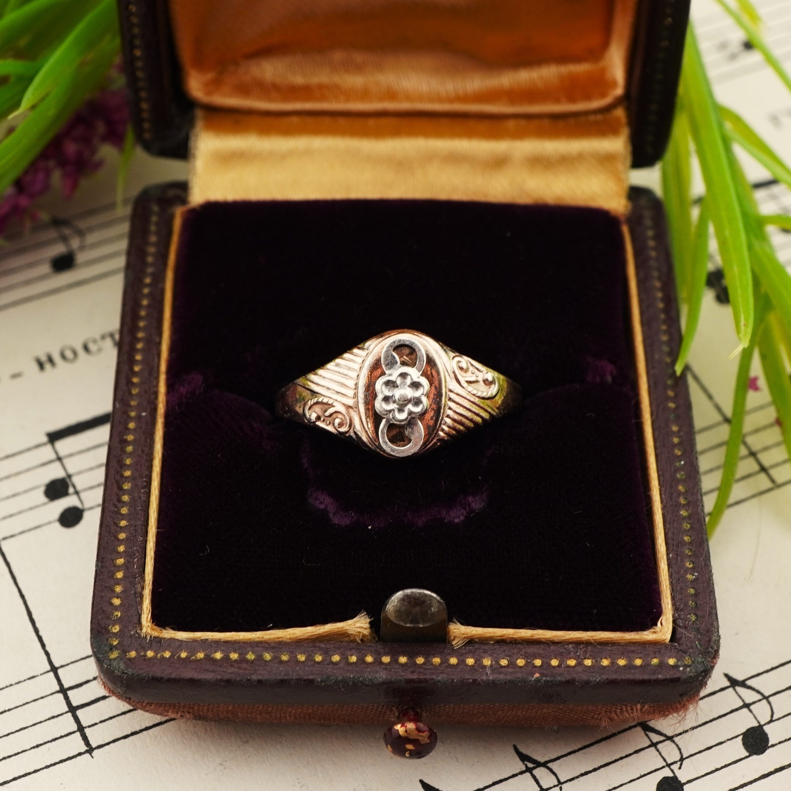 USSR 875 Silver Ring – Vintage Soviet Women’s Jewelry Size 7 / 17.5