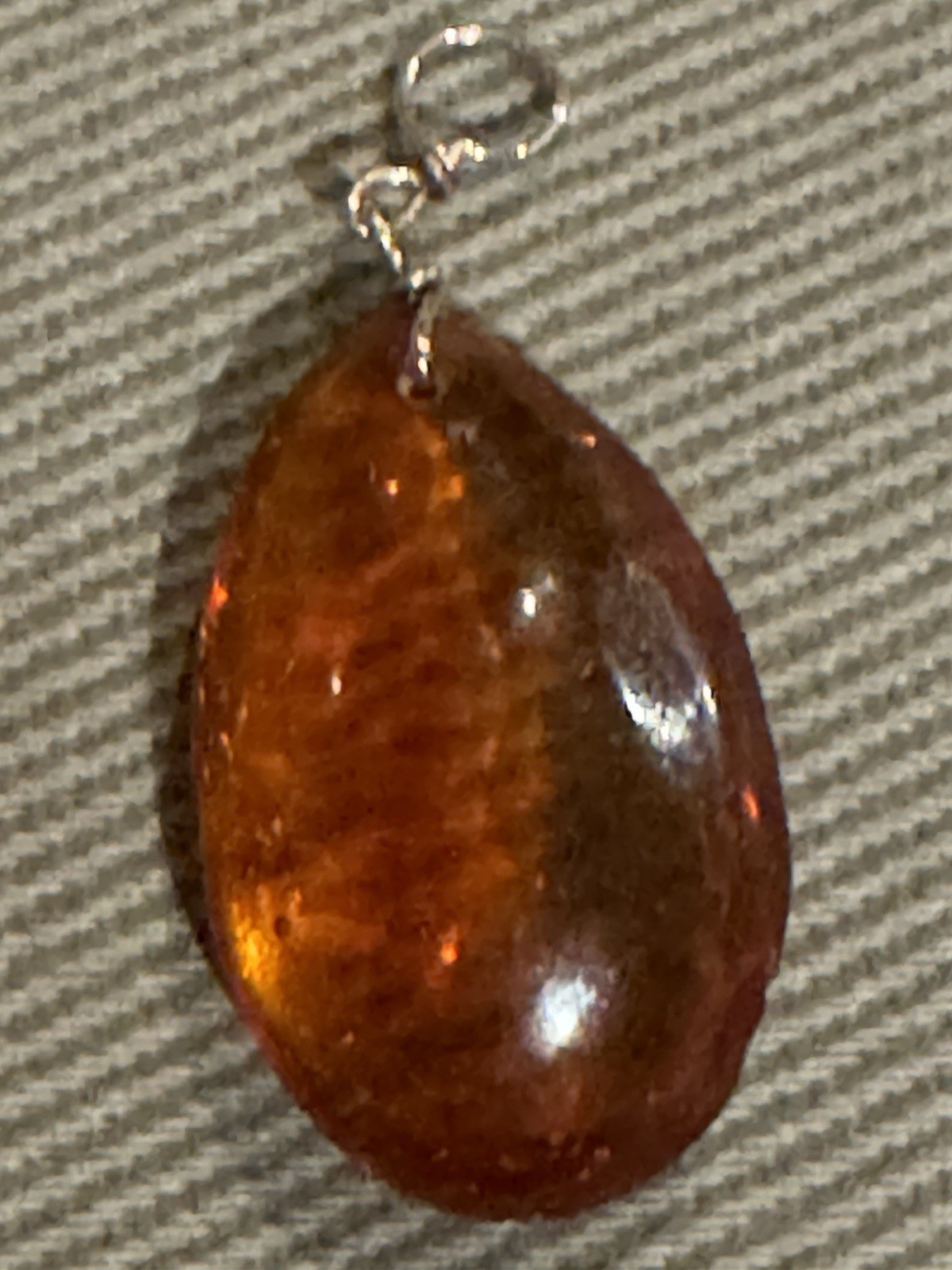 Pair of Vintage Amber Tear Drop 1.25” Pendants – Earrings?