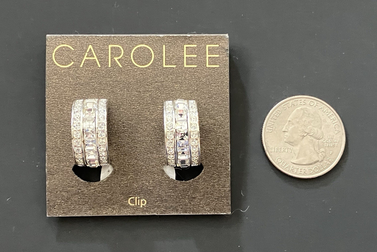 Pair Of Vintage Carolee Clip-on Earrings, Unused