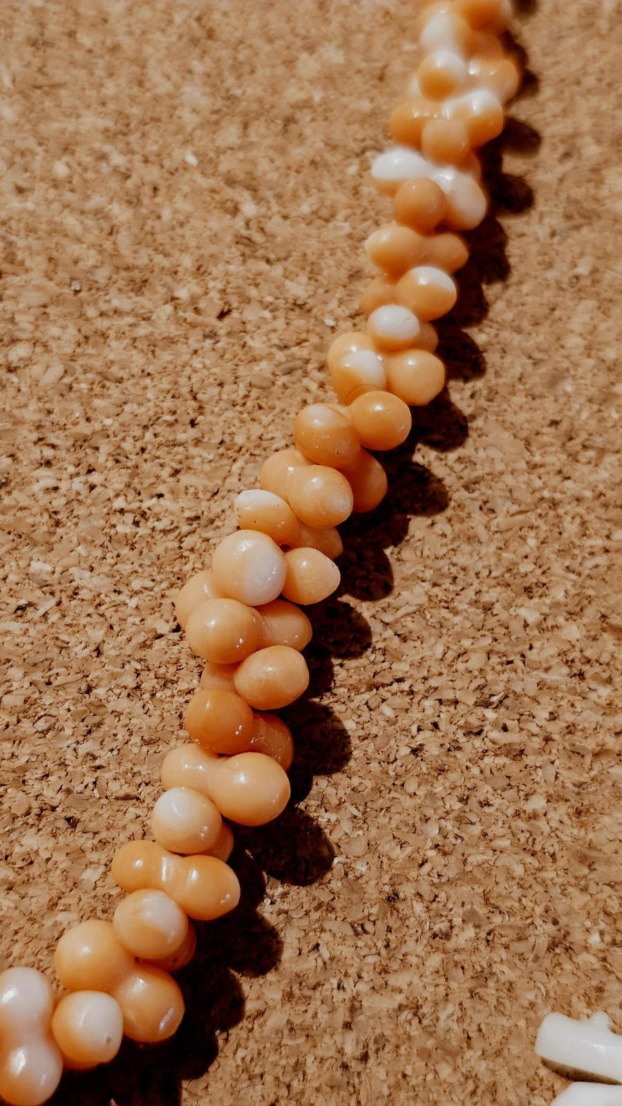 Vintage Natural Coral Necklace Angel Skin Salmon Bead White Branch EUC