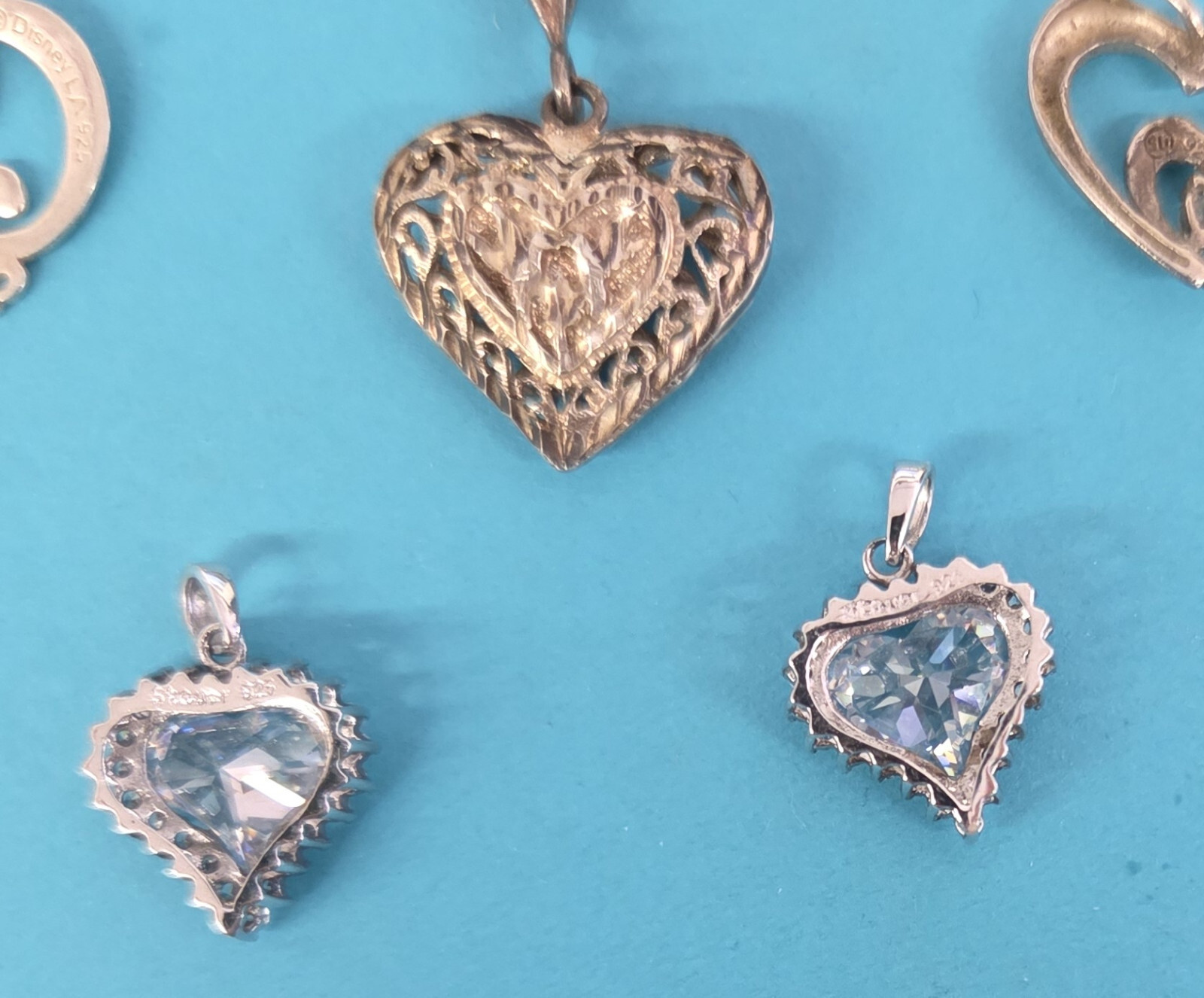 Sterling Silver Heart Shape Design Variety Fashion Charms / Pendants / Locket
