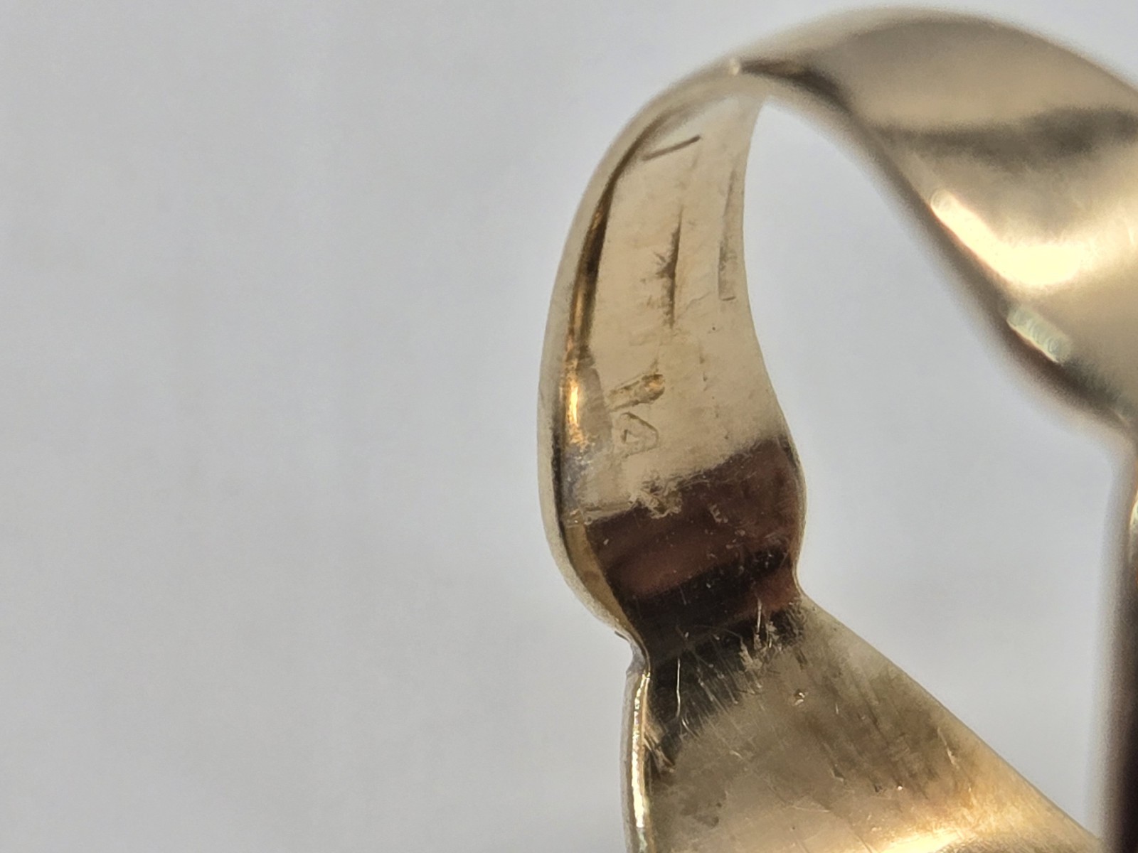 Vintage 14K Yellow Gold & Diamond Baby Ring Size 2.5 Initial X Signet Band 1.6g