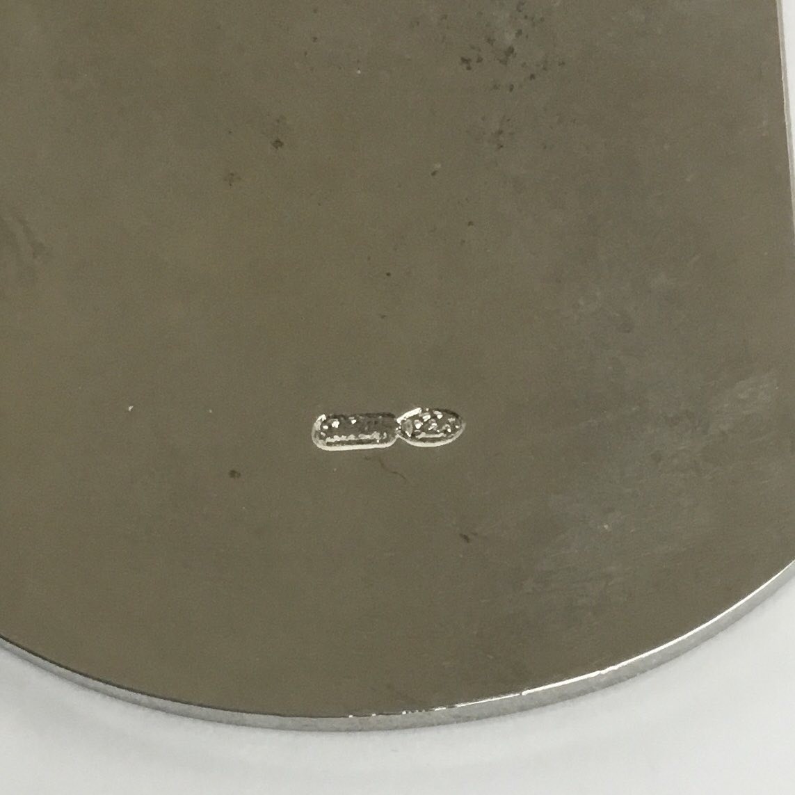 Auth GUCCI Excellent Condition Dog Tag Necklace Silver 925 Italy FS