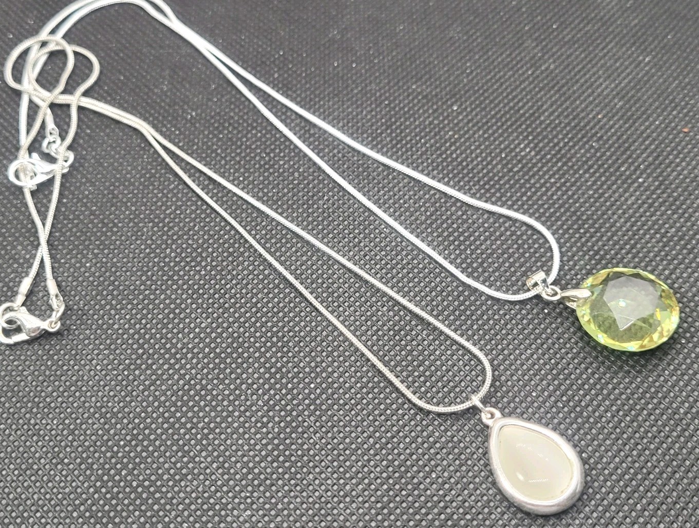 Set Of Two Chain Necklace With Pedant 18in