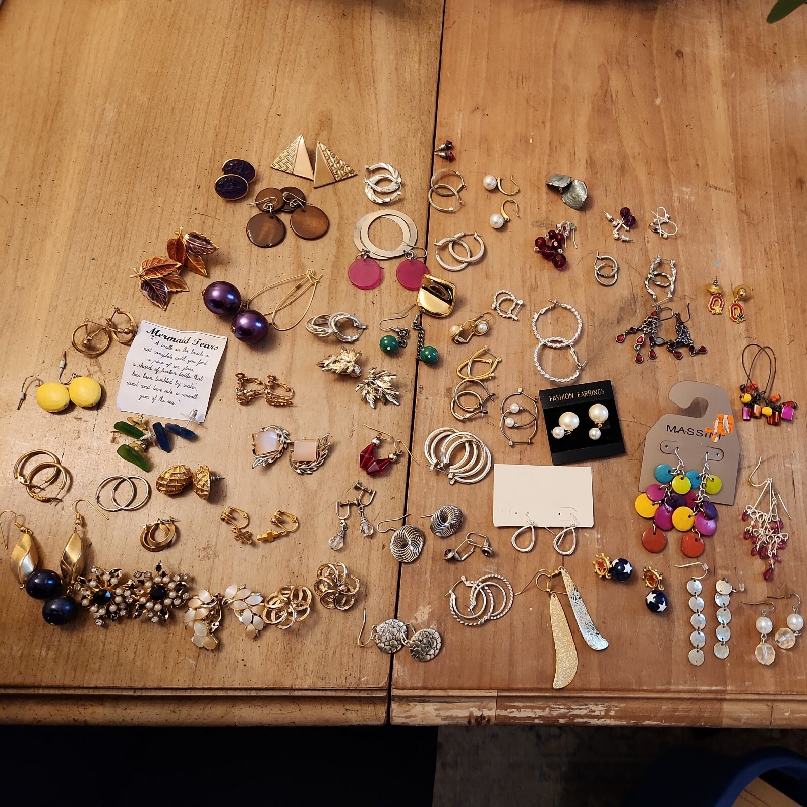 Large Lot Vintage Retro Costume Jewerly Earrings CORO KRAMER