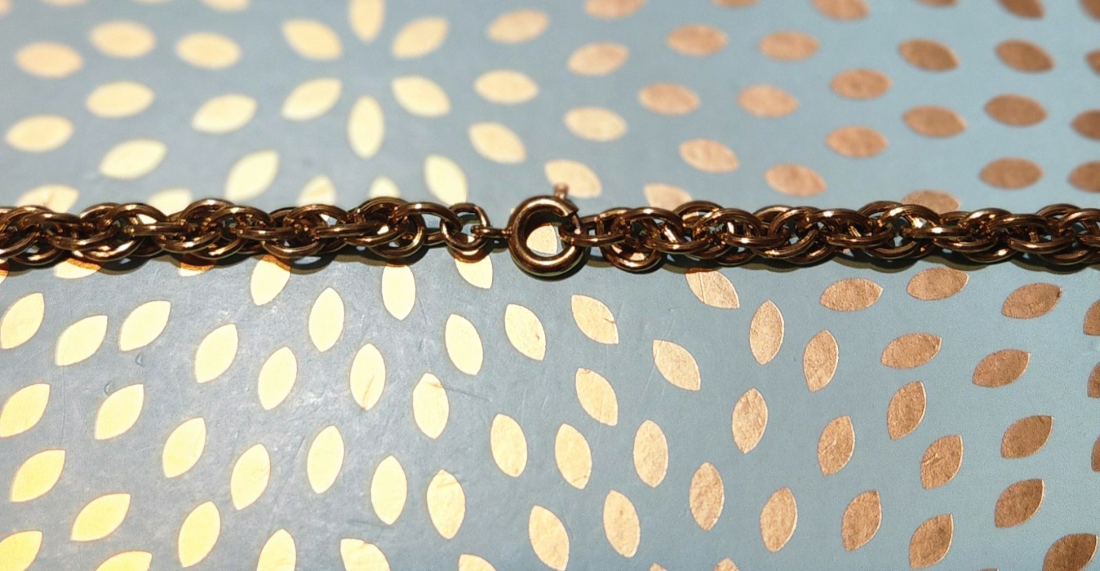 Vintage gold-toned necklace Crescent moon pendant with a hammered finish.