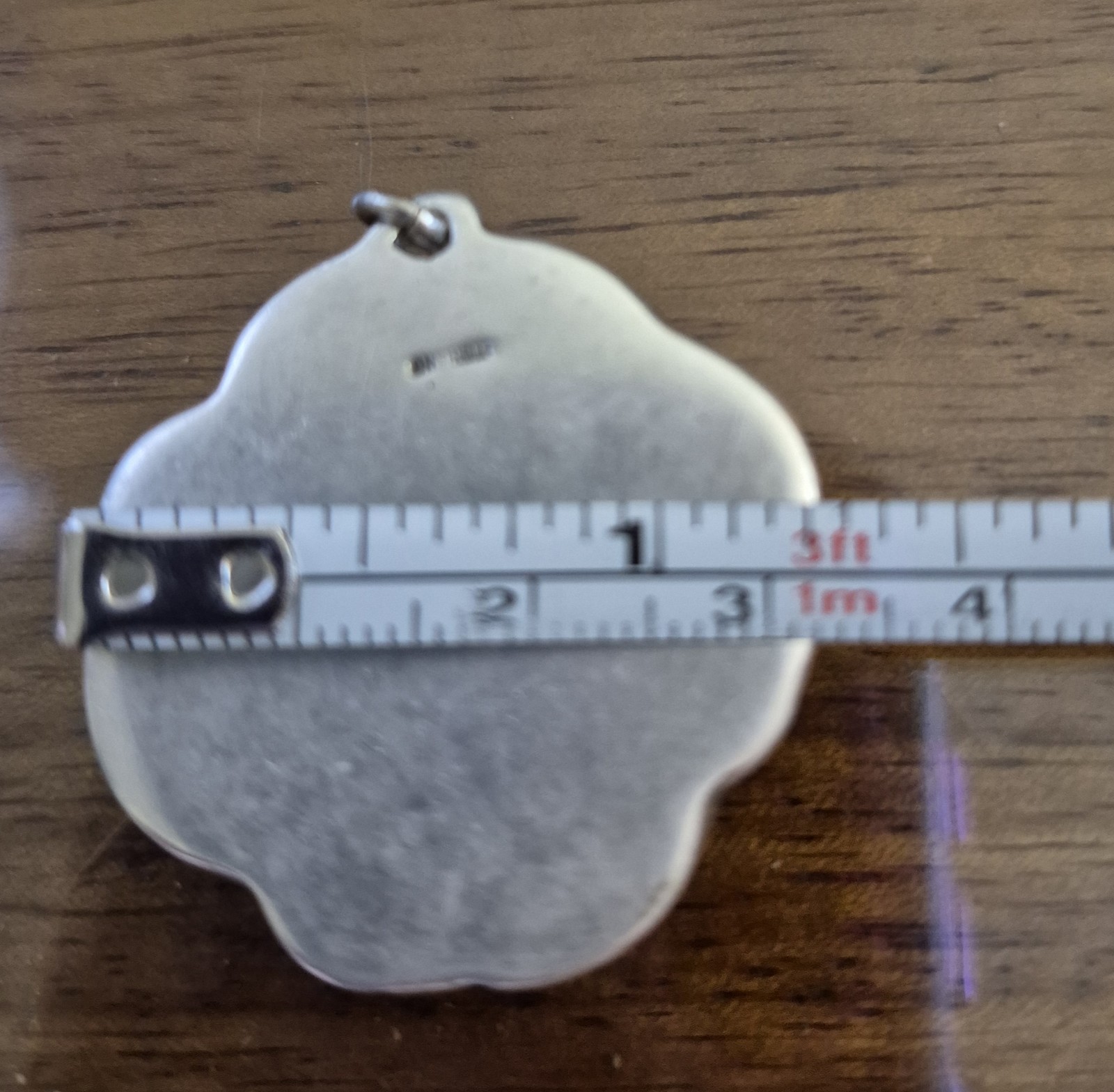 Rare Unusual Pendant. Sterling Silver And Bone? Weighs 17g and marked sterling