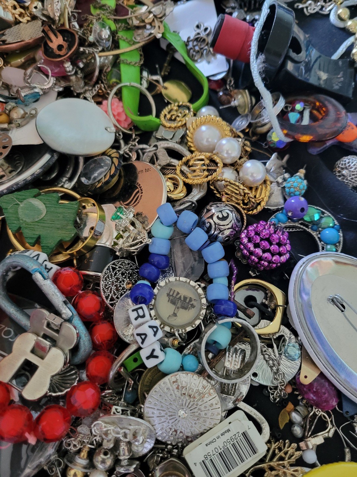 3 Lbs Pounds Craft Art Junk Unsorted Huge Lot Jewelry Vintage Now Treasure Fun