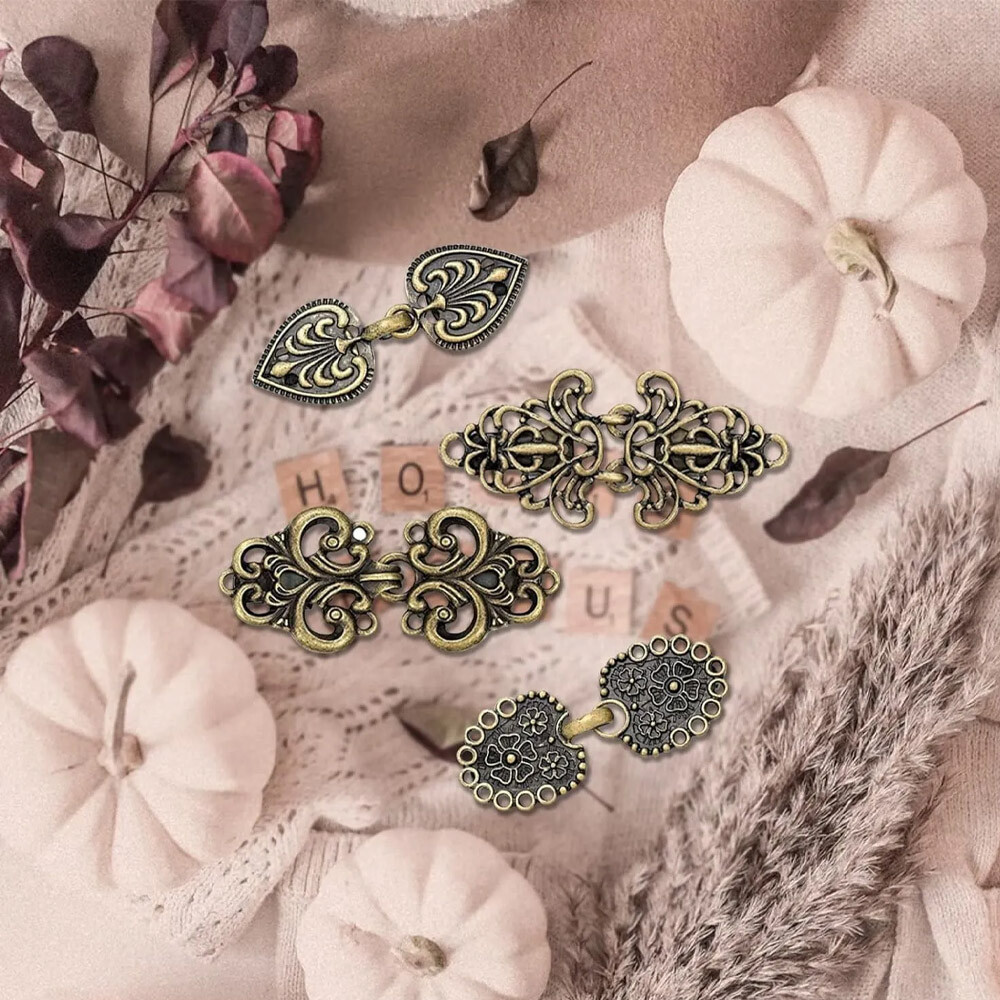 4 Pcs/set Sweater Clips Cloak Clasp Cardigan Clip Vintage Shawl Pin USA SELLER
