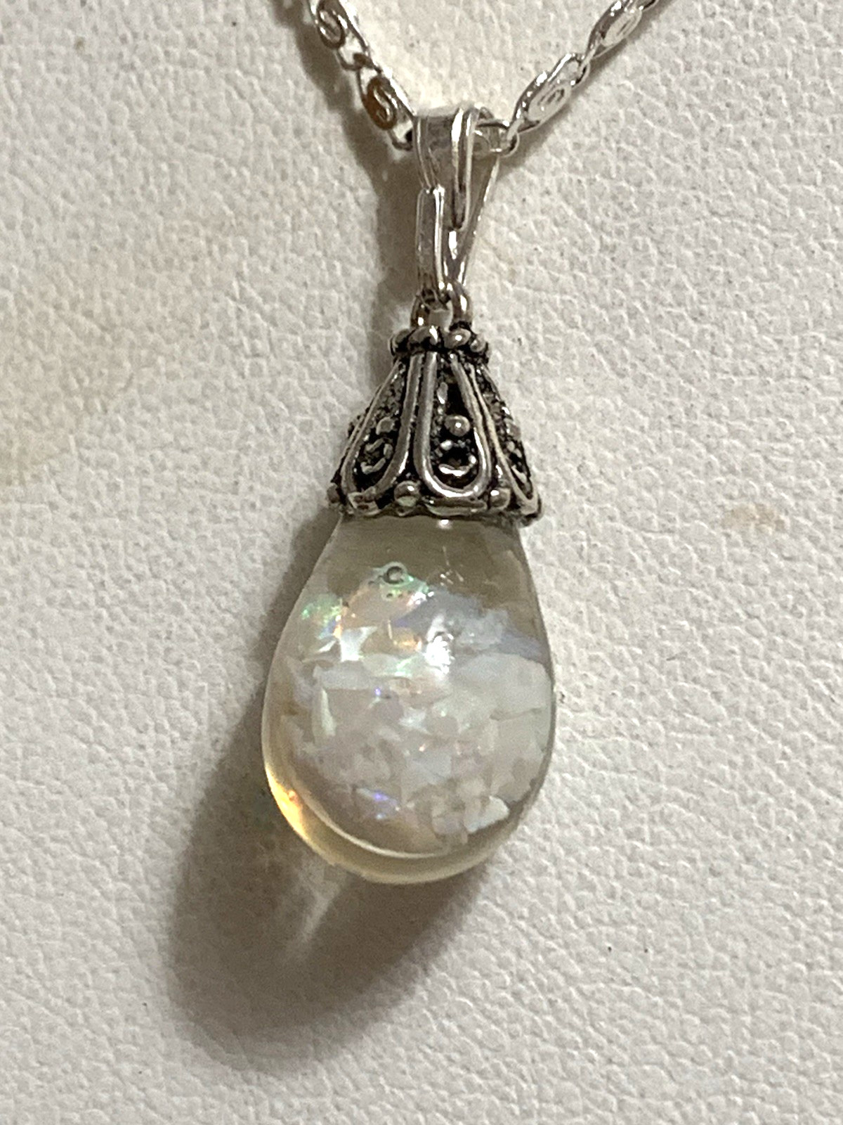 HOLIDAY SALE* ANTIQUE COLOSSAL 21MM FLOATING OPAL NECKLACE STYLE#1A-Sterling