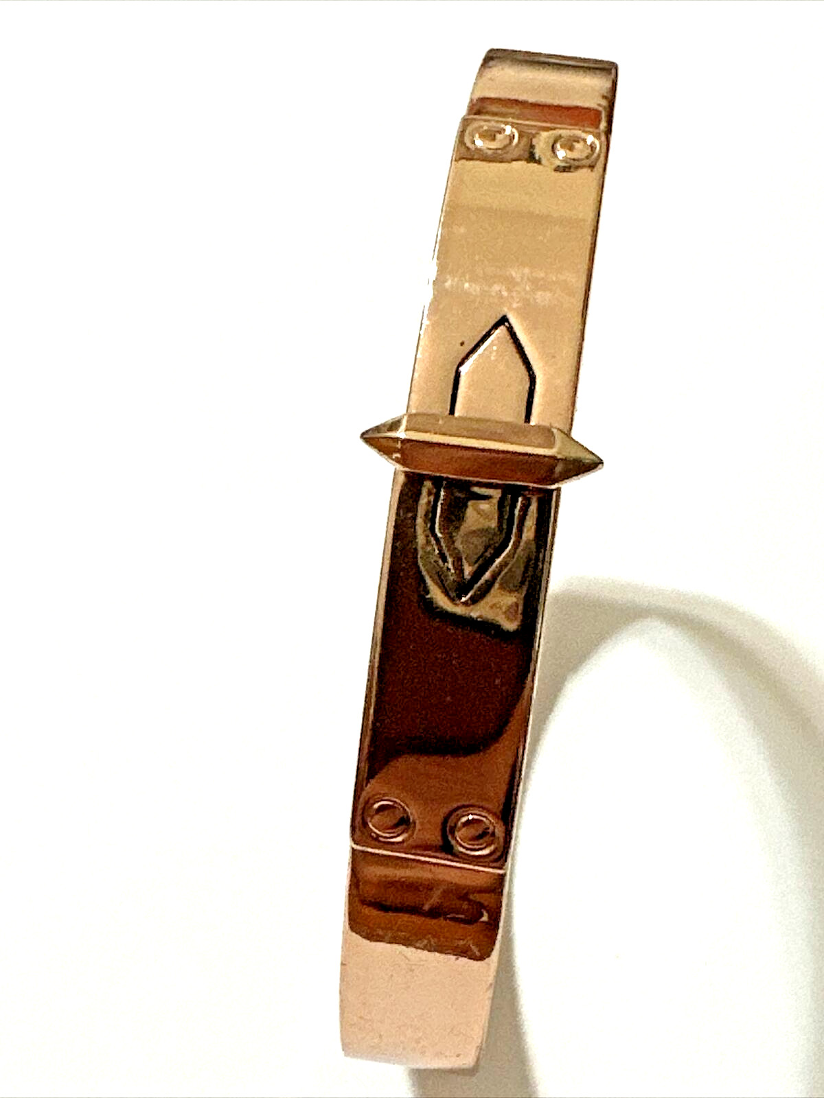 Stella & Dot YOU DO YOU Bangle Bracelet Gold Tone Inspirational Hinged 7″ Signed