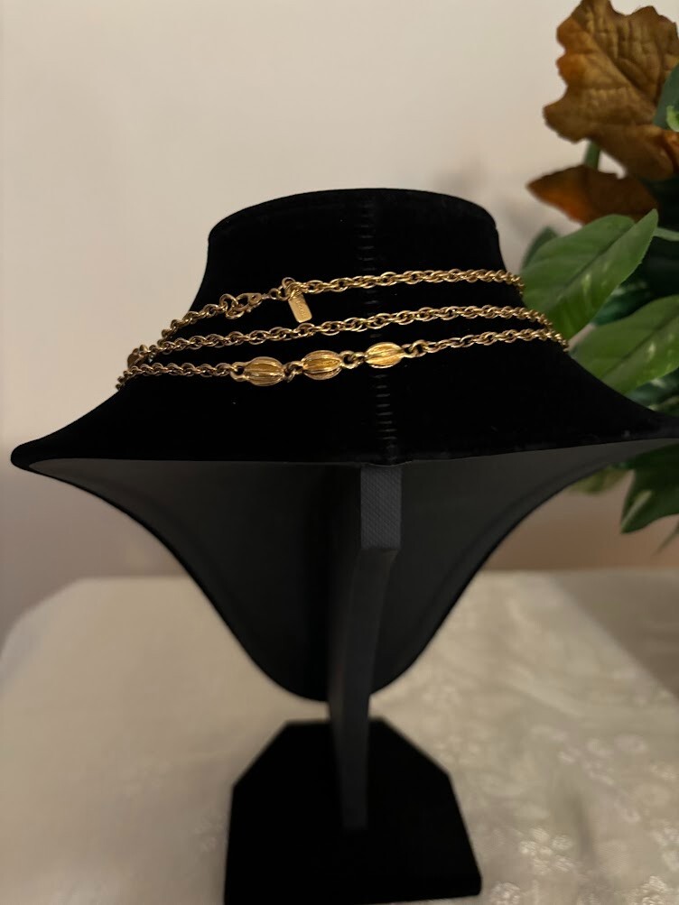Monet Signed Necklace Gold Tone Chain Link – 57″ for any occasion