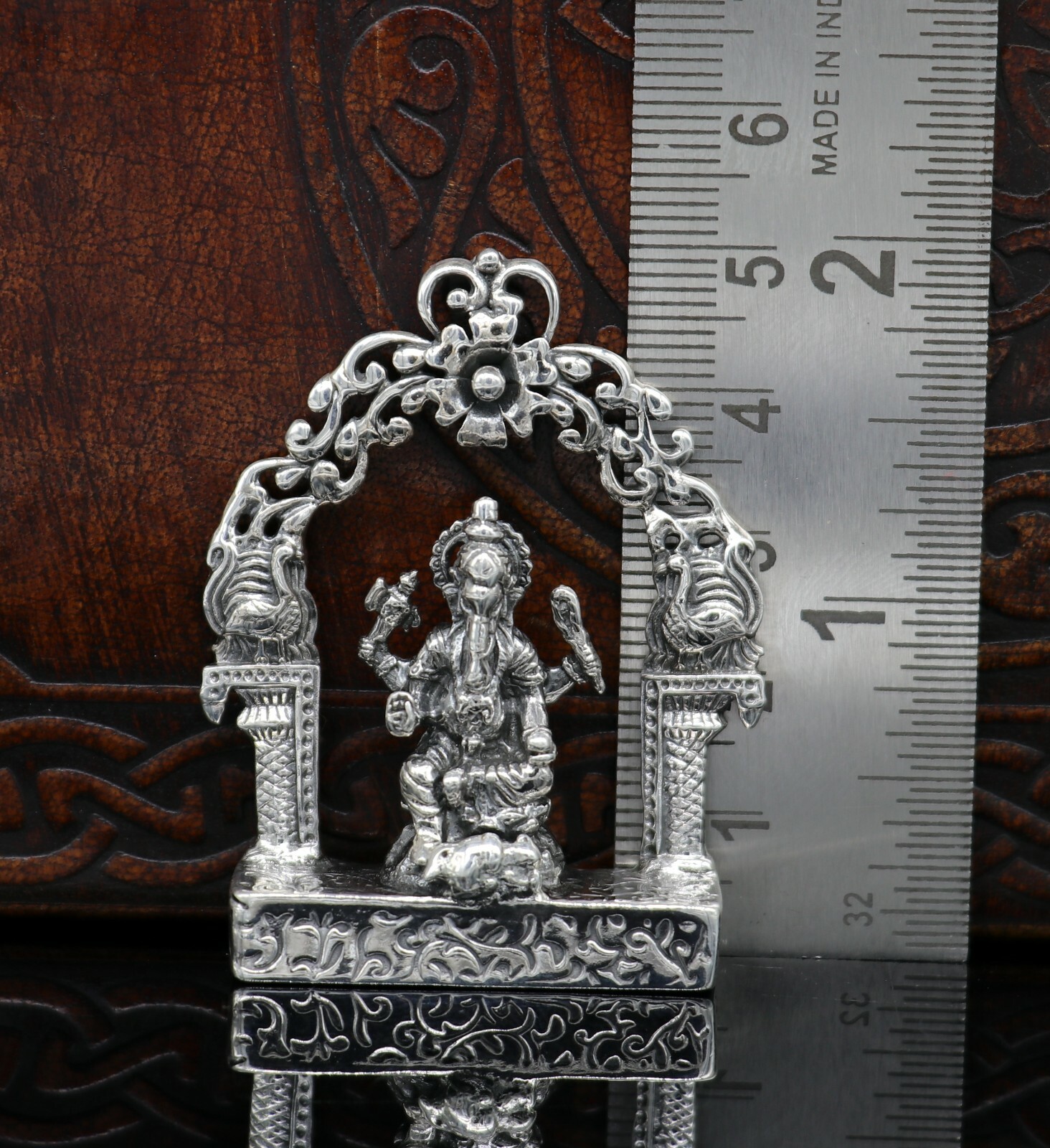 925 pure silver Lord Ganesha statue, figurine, puja article home temple art01