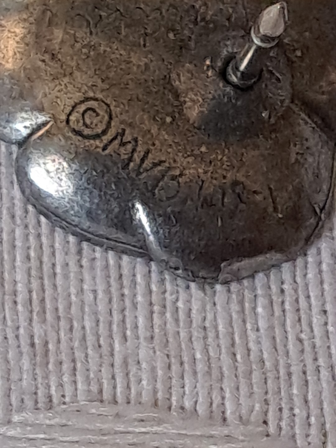 Vintage Designer “(C) MVB” 1984 Signed Pewter Pansy Pin