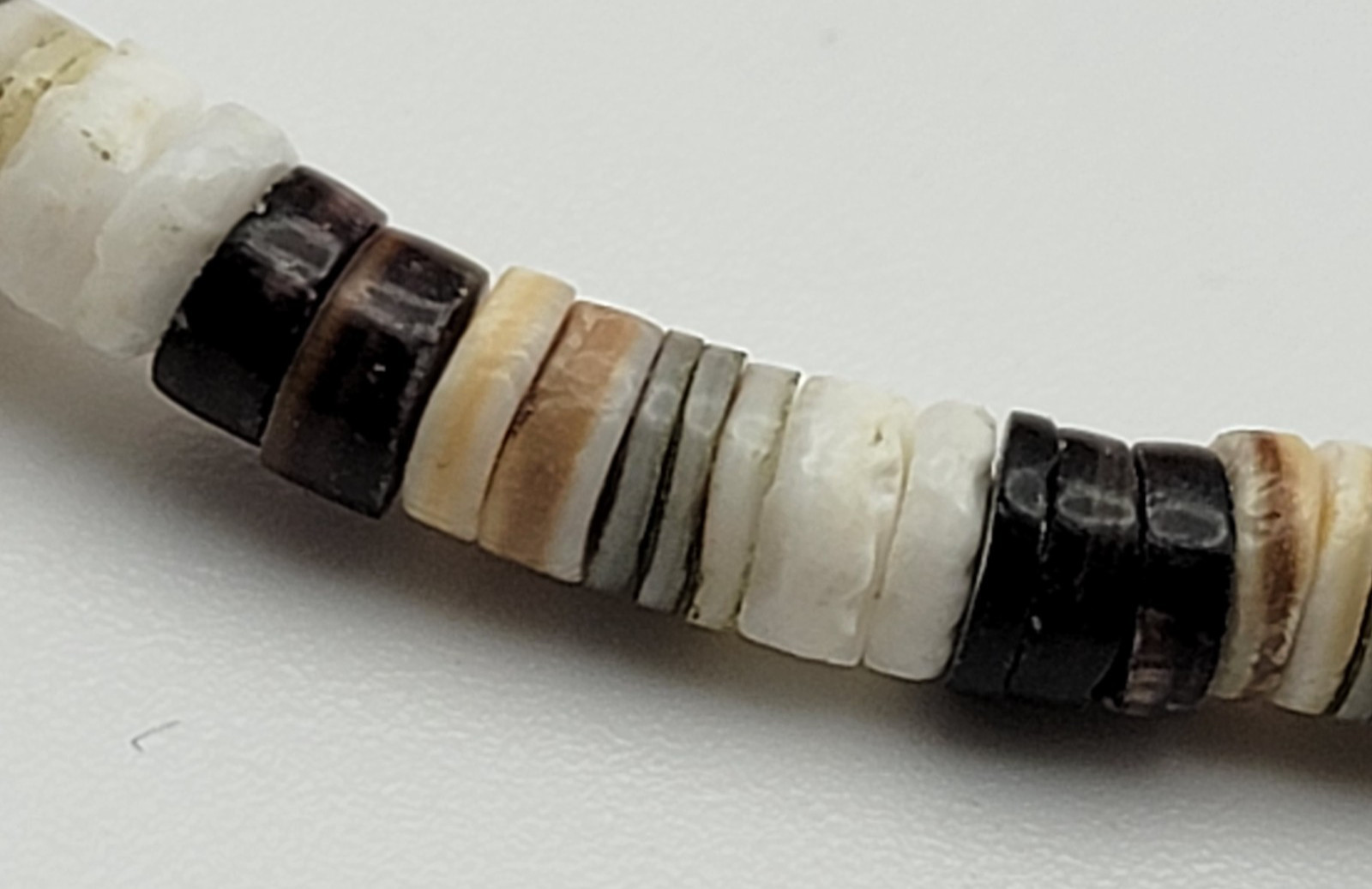 Vintage Stone And Shell Multicolor Heishi Necklace 18″ Unisex Adult Boho Surfer