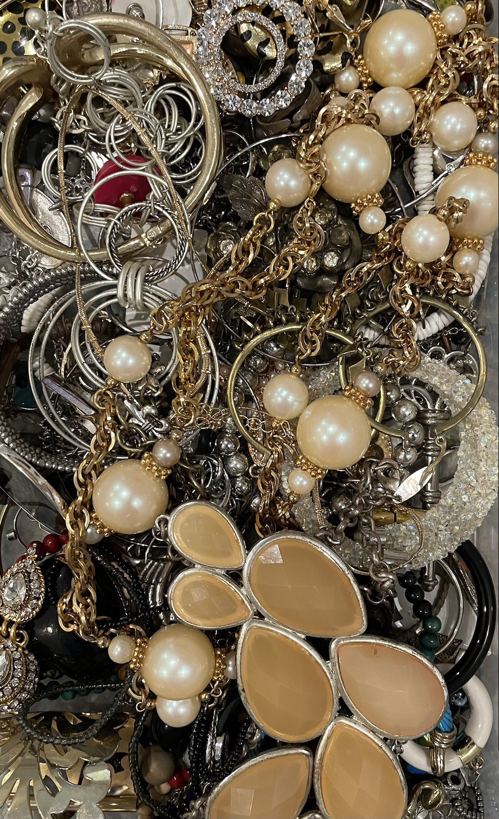 Unsearched Vintage To Modern New Junk Resell Crafts Jewelry Lot 3 Lbs