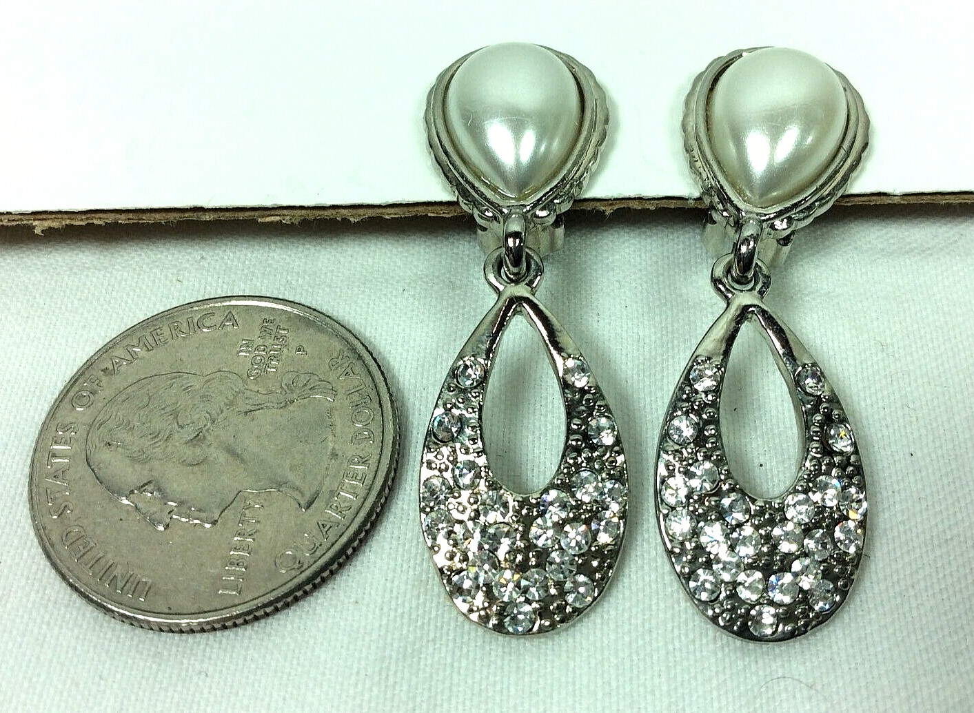 10 Pair High End Vintage Rhinestone Pearl Earring ~ Kramer NY Juliana Weiss T61