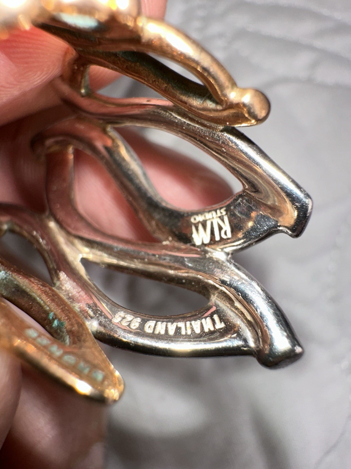STUNNING RLM ROBERT LEE MORRIS STERLING BRONZE BOLD RING SIZE 6 See Pictures