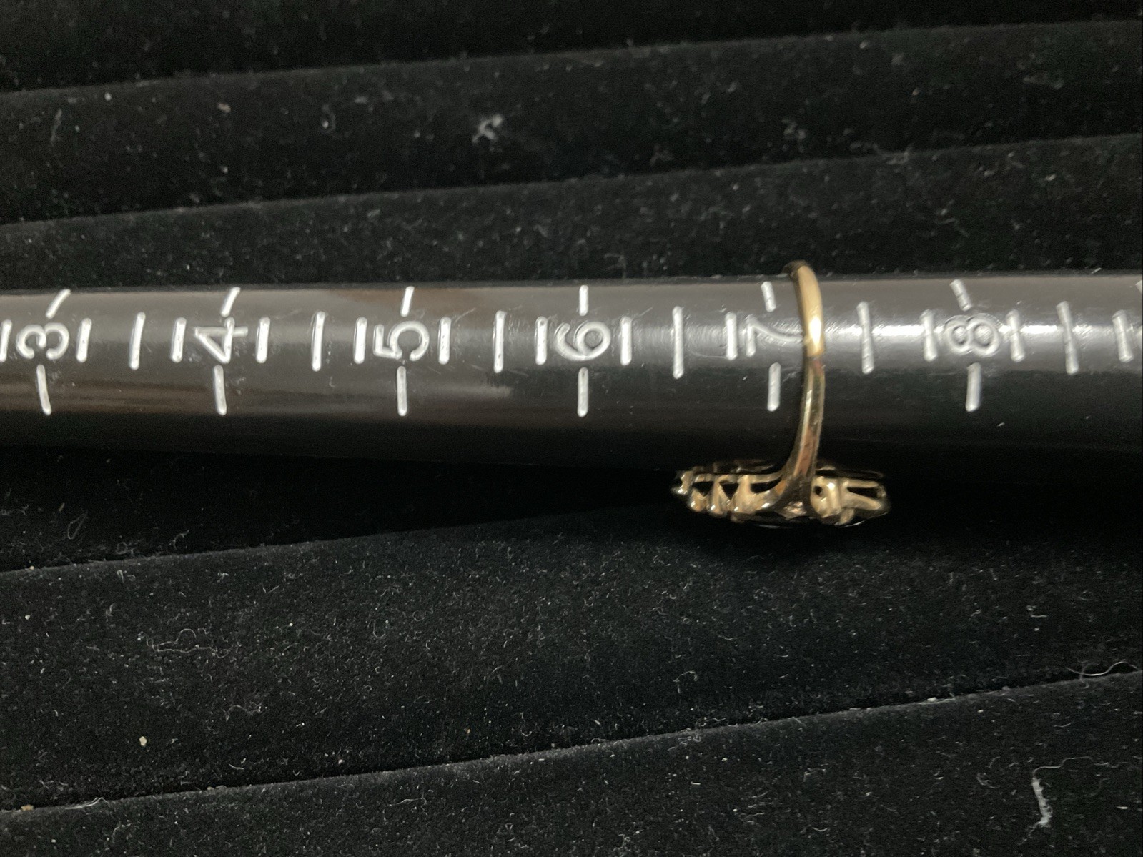 Vintage 10k Yellow Gold Art Deco Diamond & Onyx Ring Sz 7.25 3 g