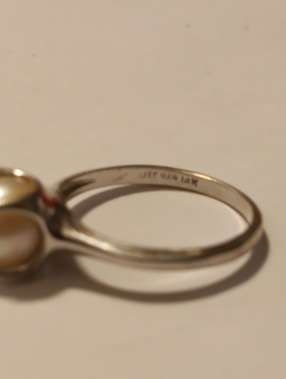 14k Gold Vtg Womens Pearl Ring Size 6 3/4?sized At Pawn Shop Price 2 Sell!3 Gram