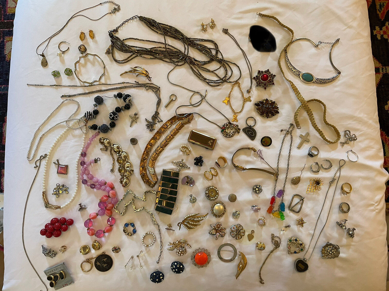 Jewelry Lot Huge Vintage to Now Junk Drawer Craft Repair Some Wear 100 PCs