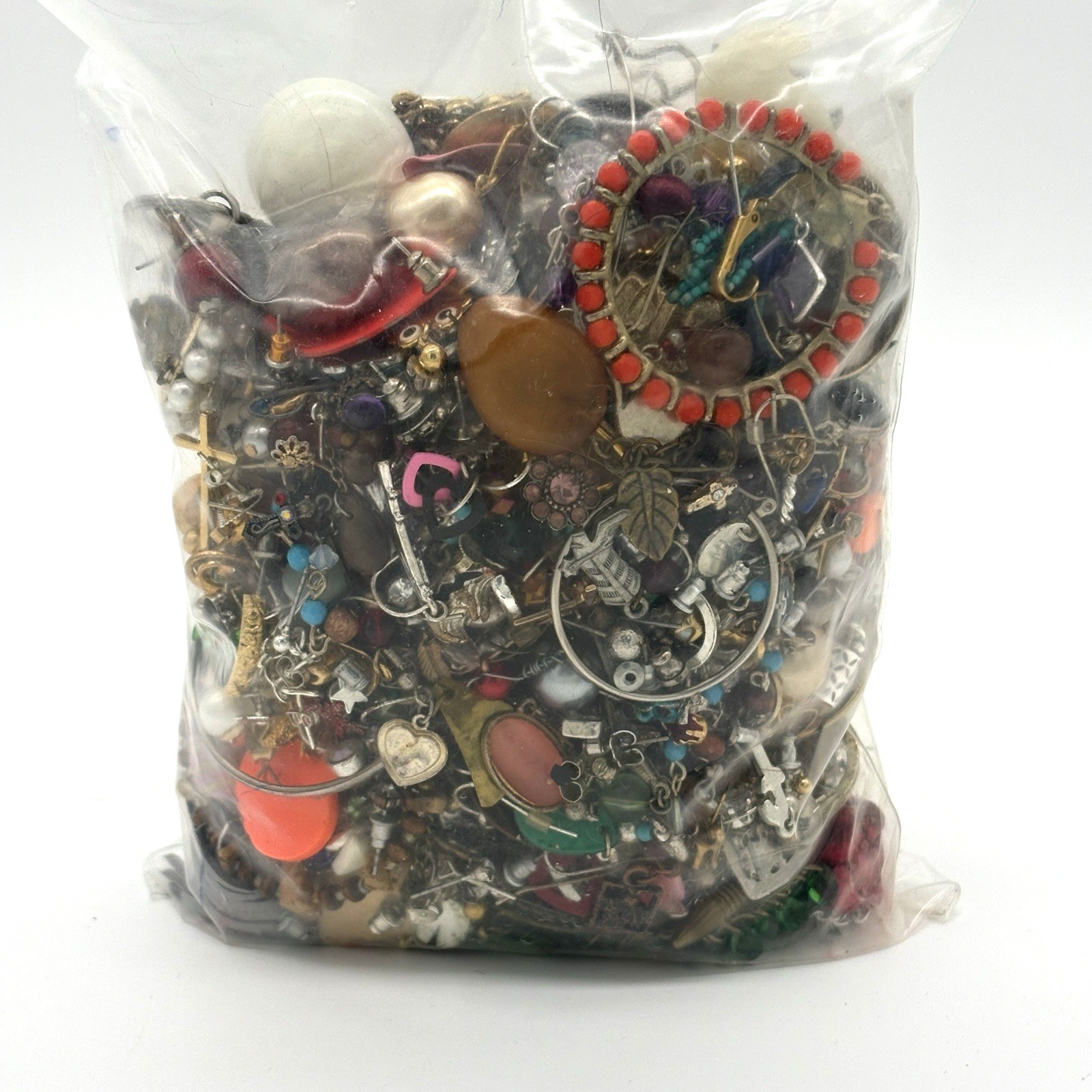 1 Lb 12 Oz Single Earrings Lot Craft Junk Broken Jewelry Lot Vintage To Modern