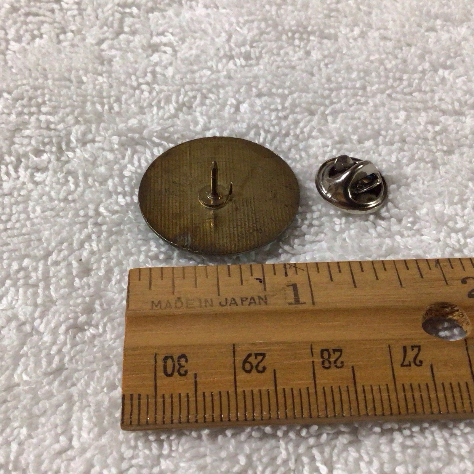 Vintage Playboy Bunny Lapel Pin Green Gold Enamel Brooch Button Hat Pin
