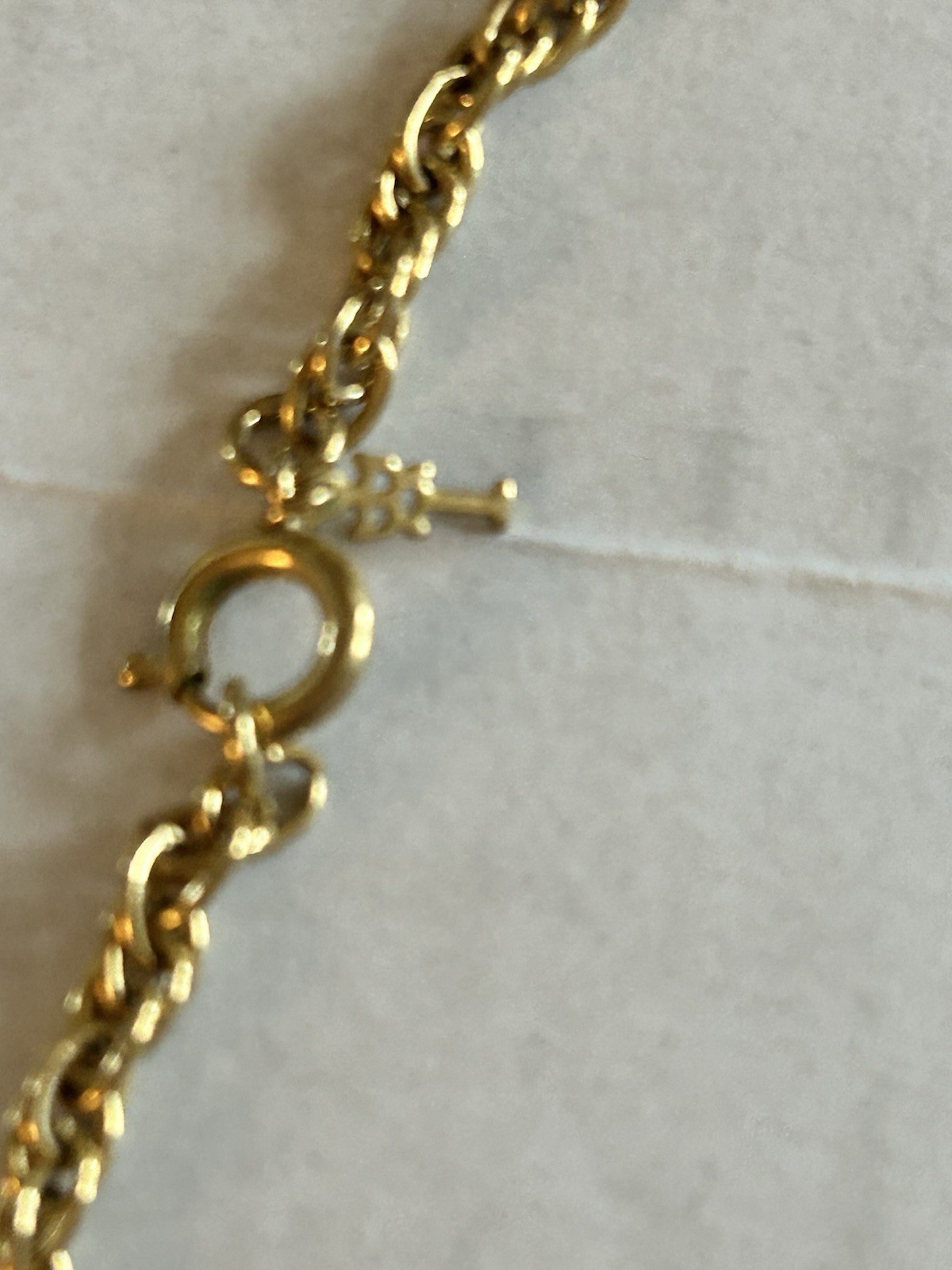 Crown Trifari Necklace 25 In VTG 1960s Estate Goldtone Pendant Signed